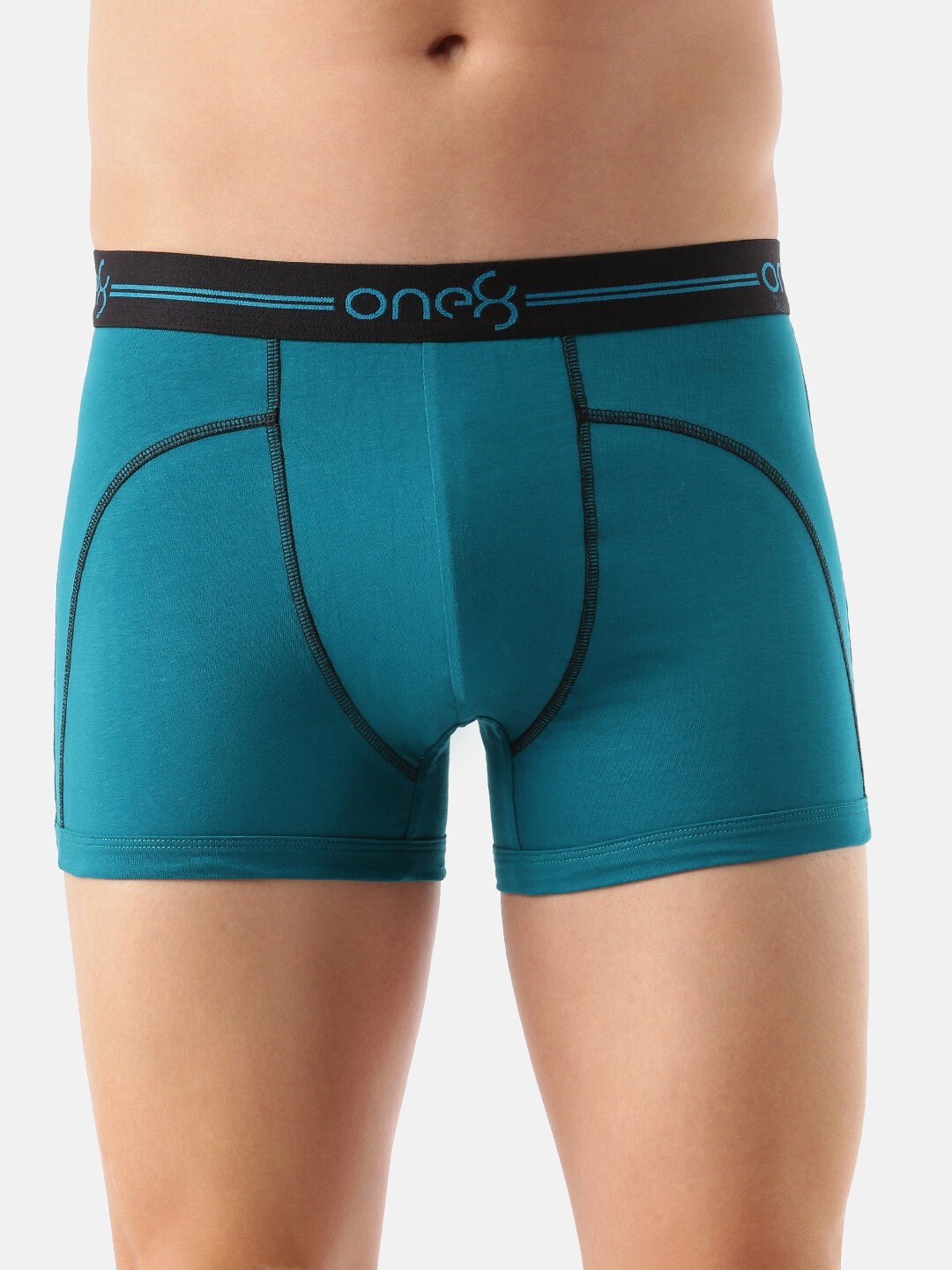 

one8 by Virat Kohli Men Sea Green Solid Cotton Trunk