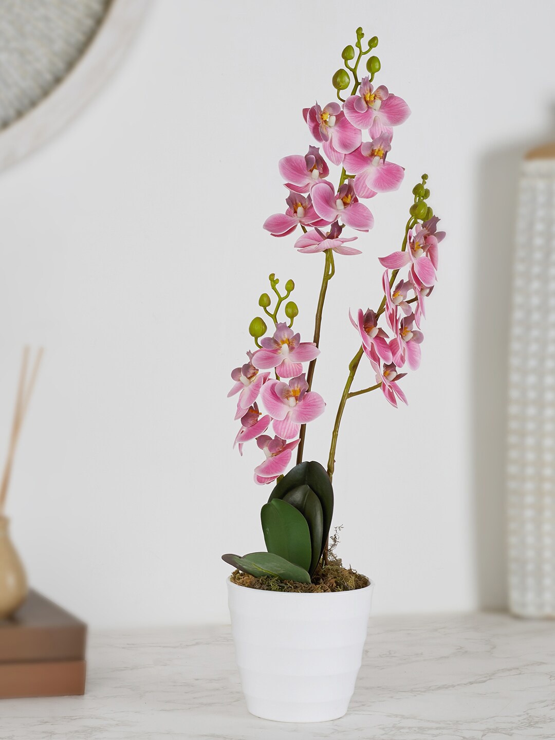 

HomeTown Pink Ilana Artificial Orchid Potted Plant