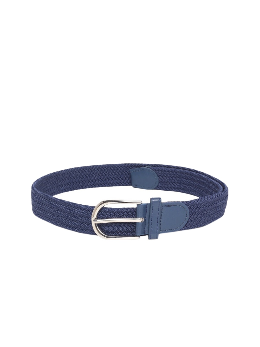 

WINSOME DEAL Men Braided Canvas Belt, Navy blue