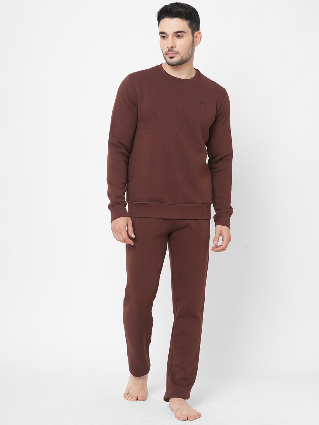 

Sweet Dreams Men Brown Solid Tracksuits