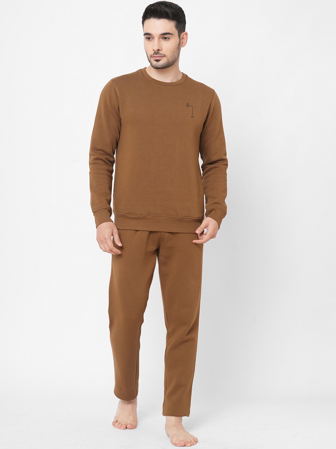 

Sweet Dreams Men Brown Solid Cotton Tracksuits