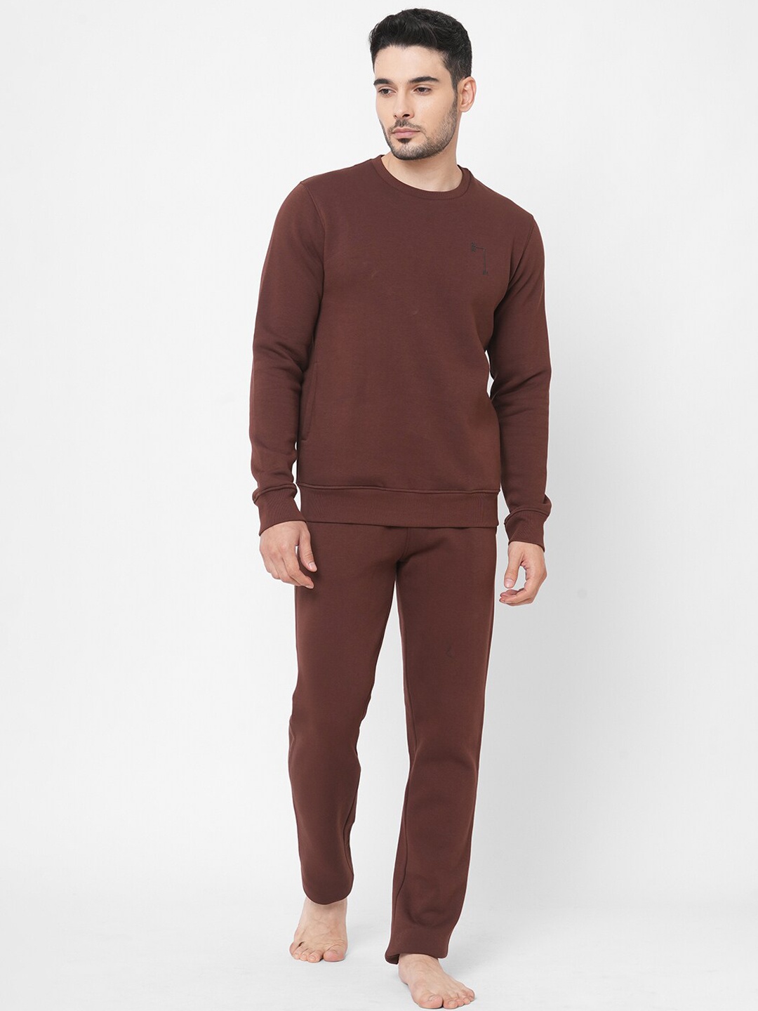 

Sweet Dreams Men Brown Solid Tracksuits