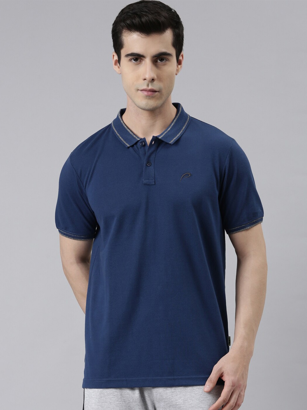 

Proline Active Men Blue Polo Collar T-shirt