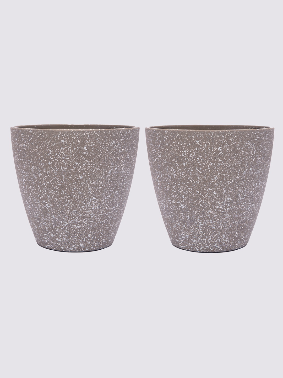 

MARKET99 Unisex Blue Set of 2 Melamine Plant Pot Planters, Brown