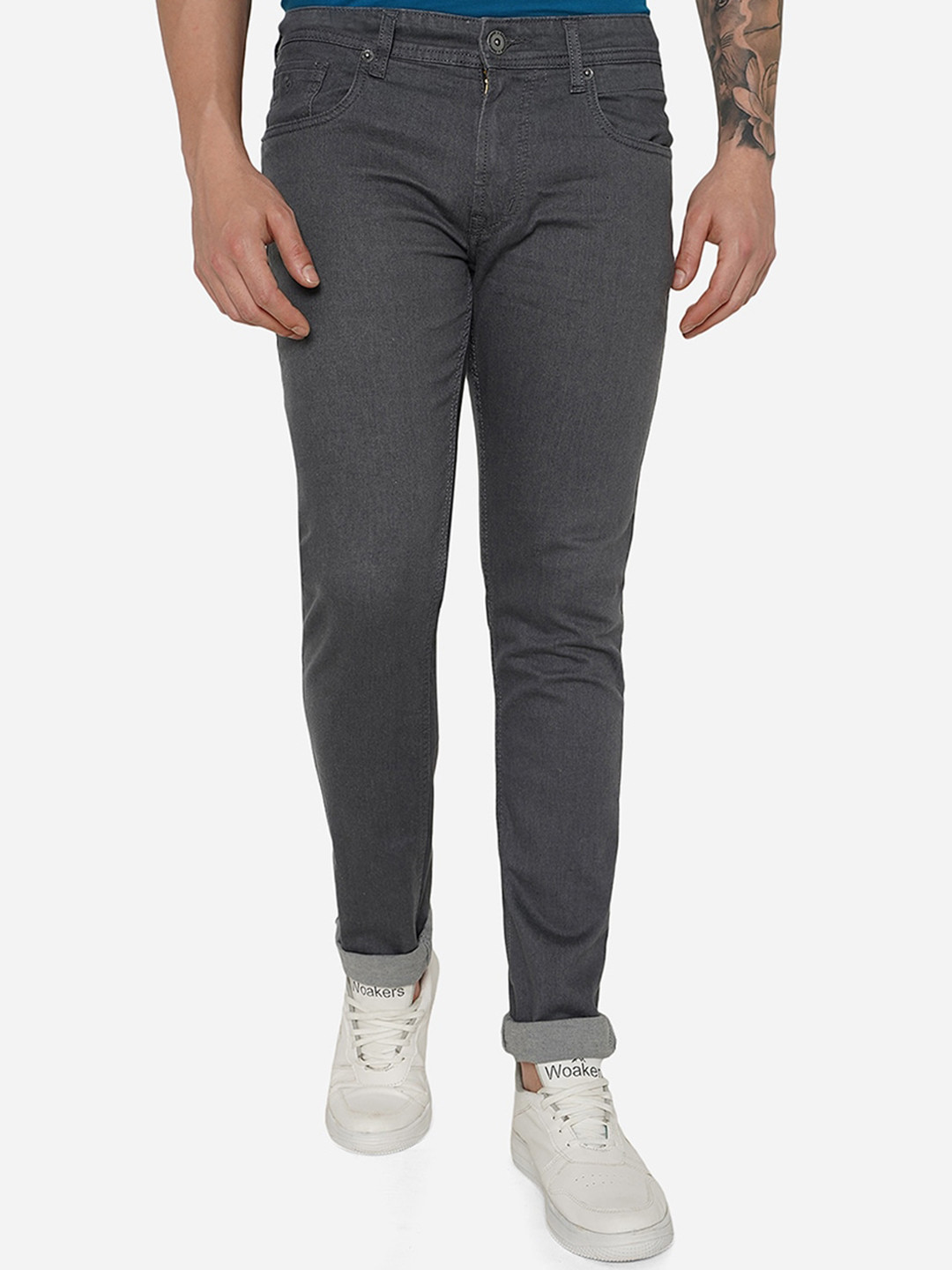 

Greenfibre Men Grey Slim Fit Jeans