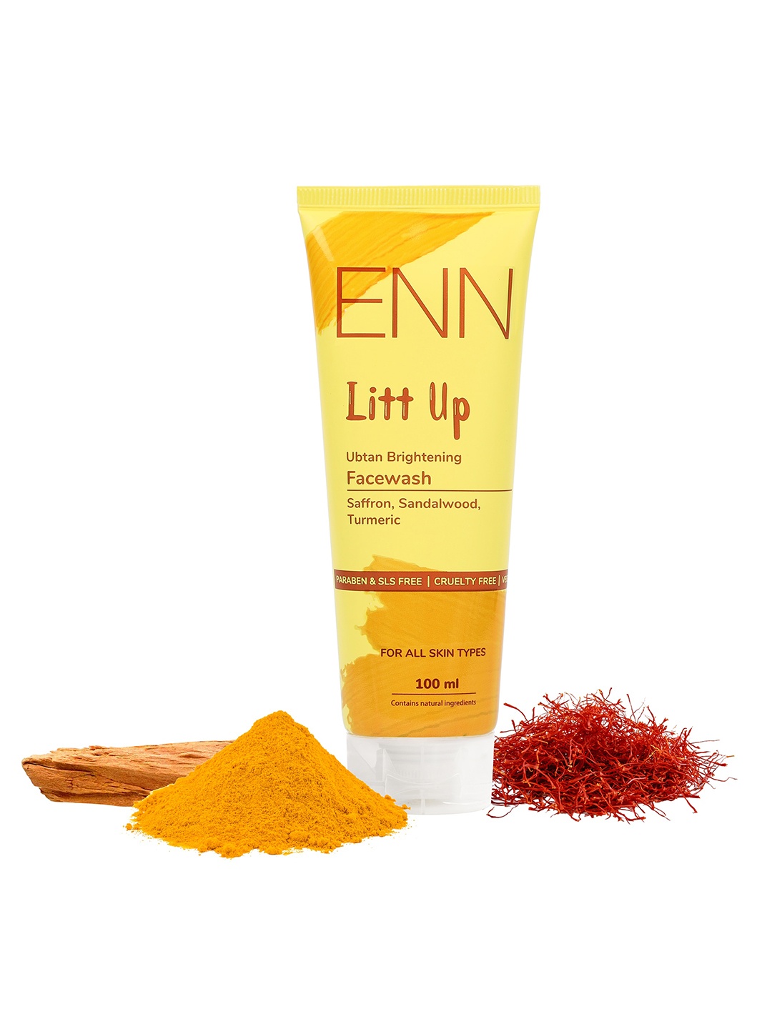 

ENN Litt Up Ubtan Skin Brightening Facewash 100ml, Yellow