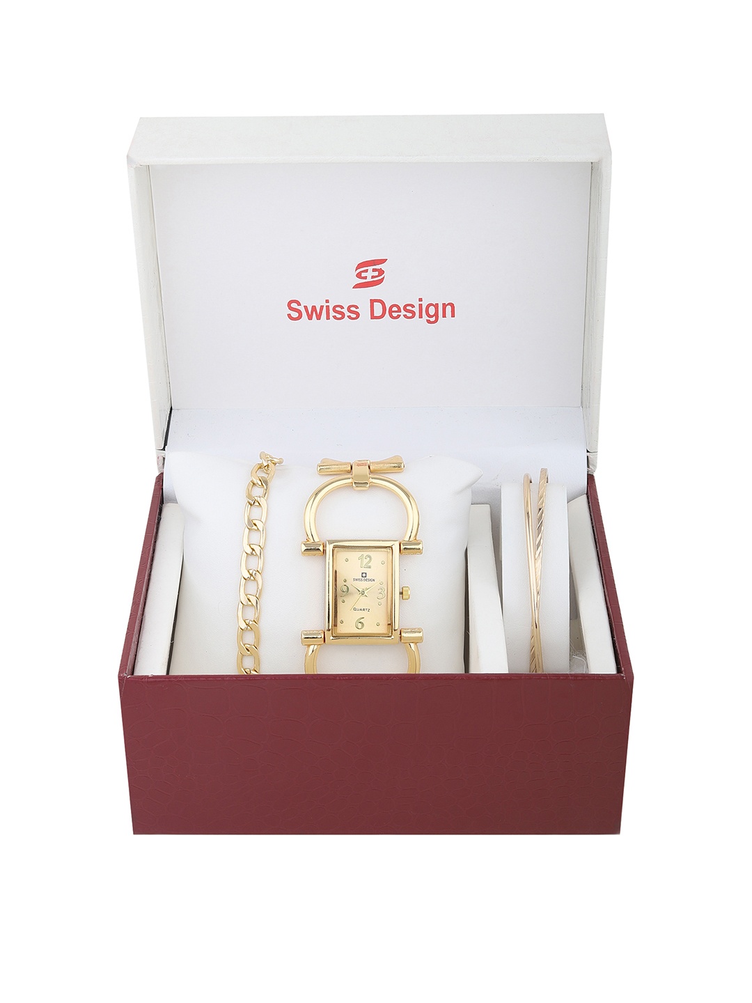 

Swiss Design Women Gold-Toned Solid Watch Gift Set SD-Watch Gift Set-56