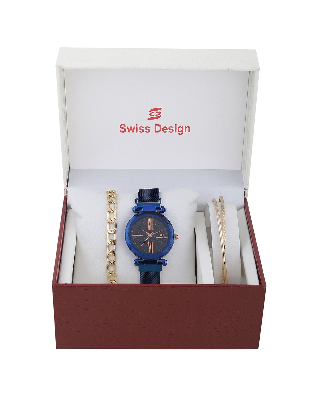 

Swiss Design Women Blue Solid Watch Gift Set SD-Watch Gift Set-95
