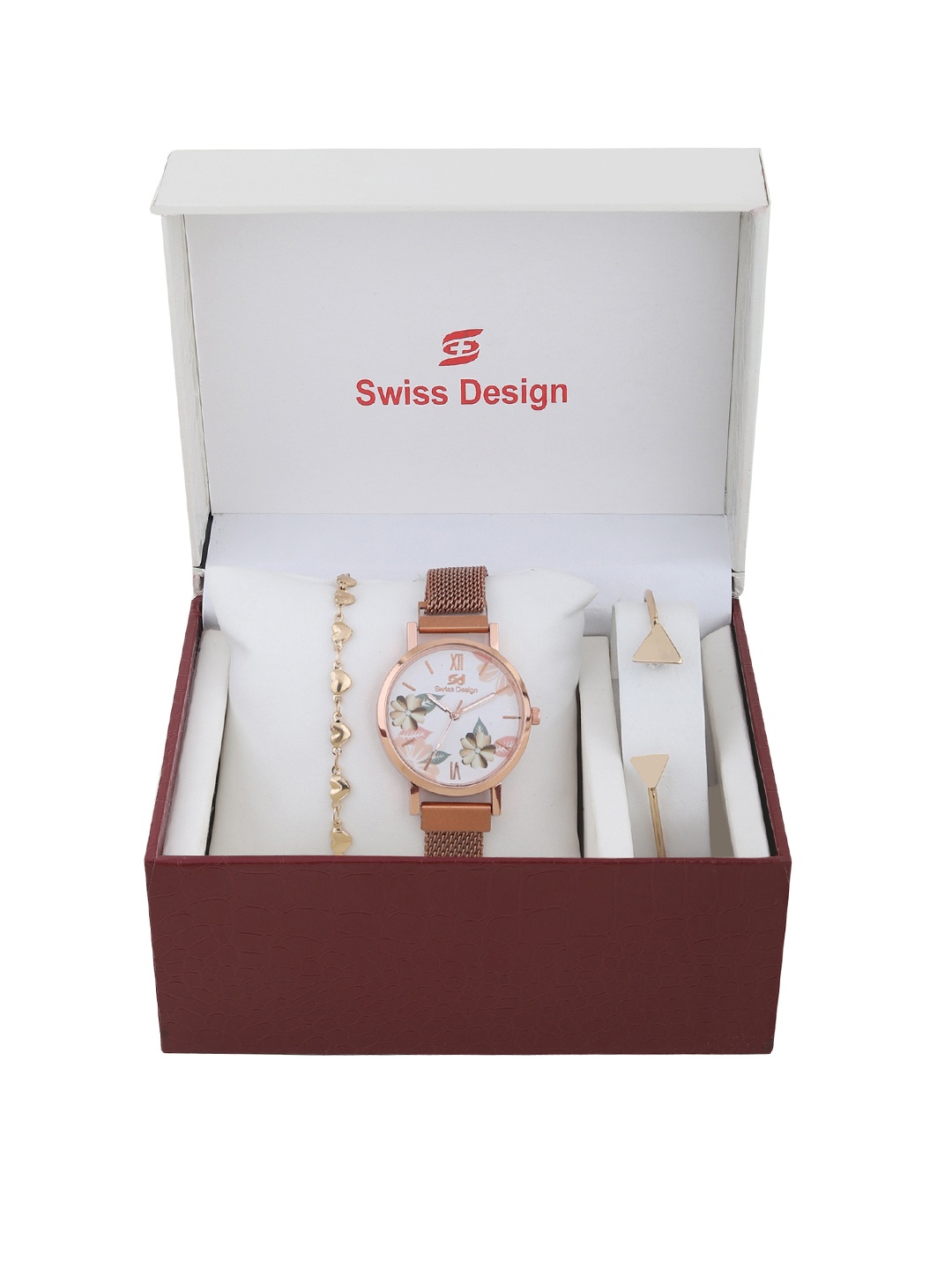 

Swiss Design Women Rose Gold-toned Solid Watch Gift Set SD-Watch Gift Set-79