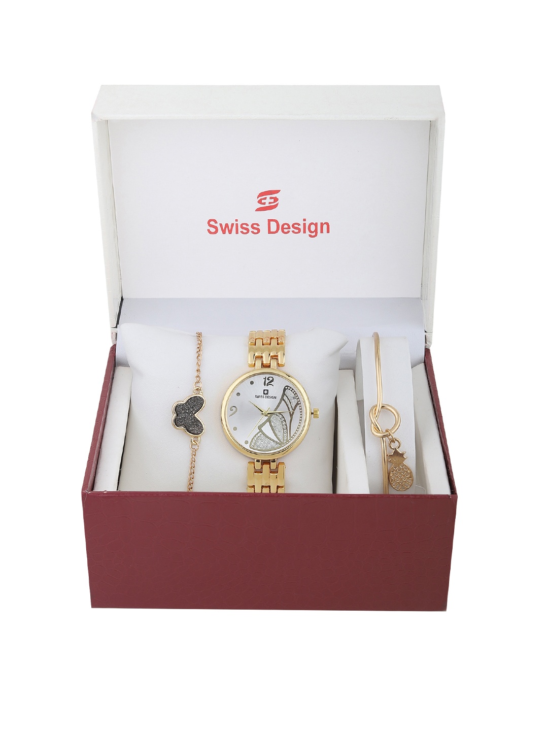 

Swiss Design Women Gold-Toned Solid Watch Gift Set SD-Watch Gift Set-44