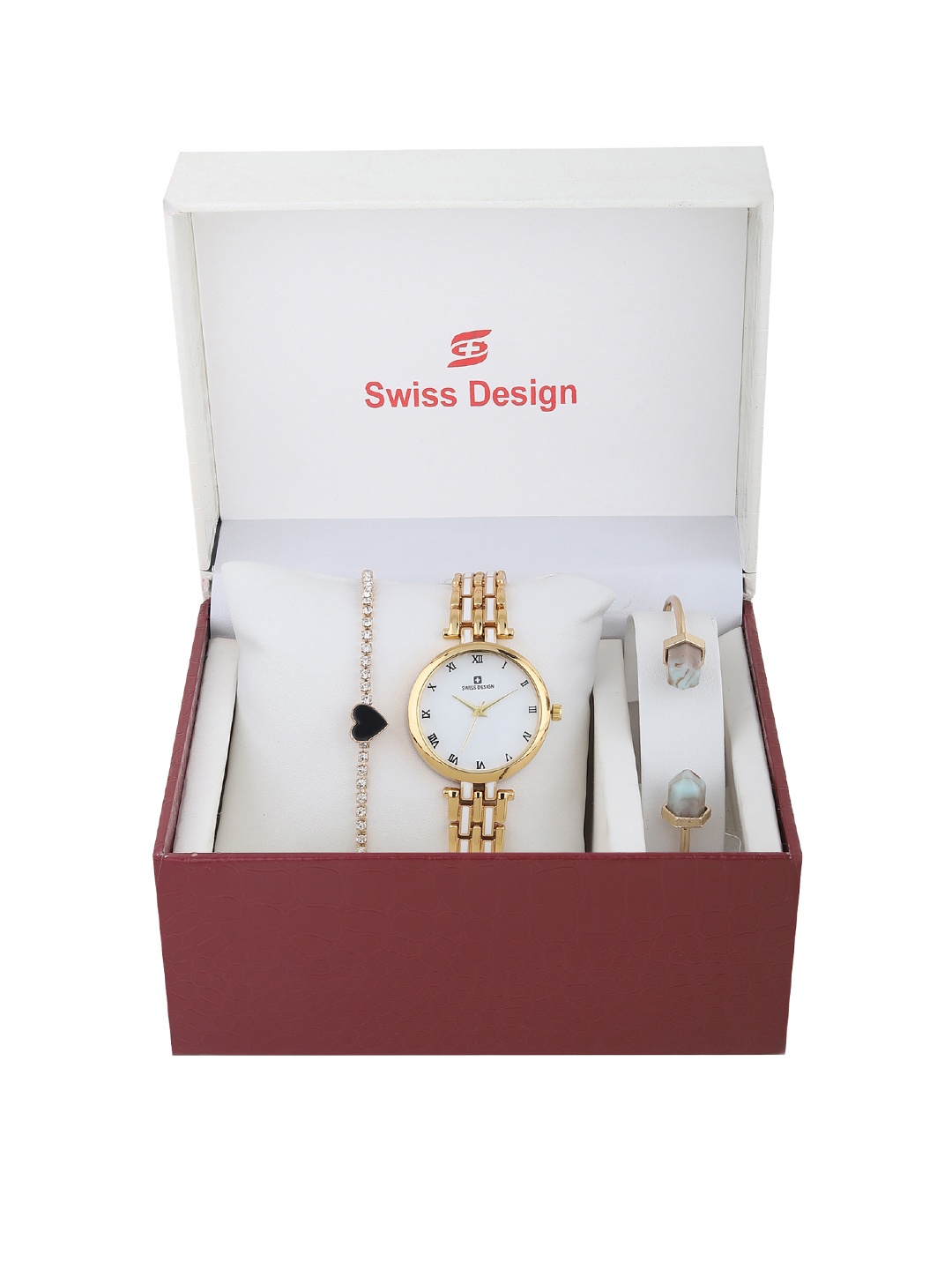 

Swiss Design Women Gold-Toned Solid Watch Gift Set SD-Watch Gift Set-50