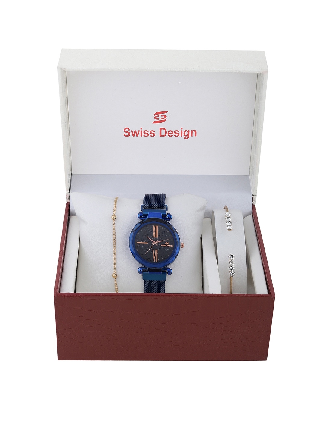 

Swiss Design Women Blue Solid Watch Gift Set SD-Watch Gift Set-98