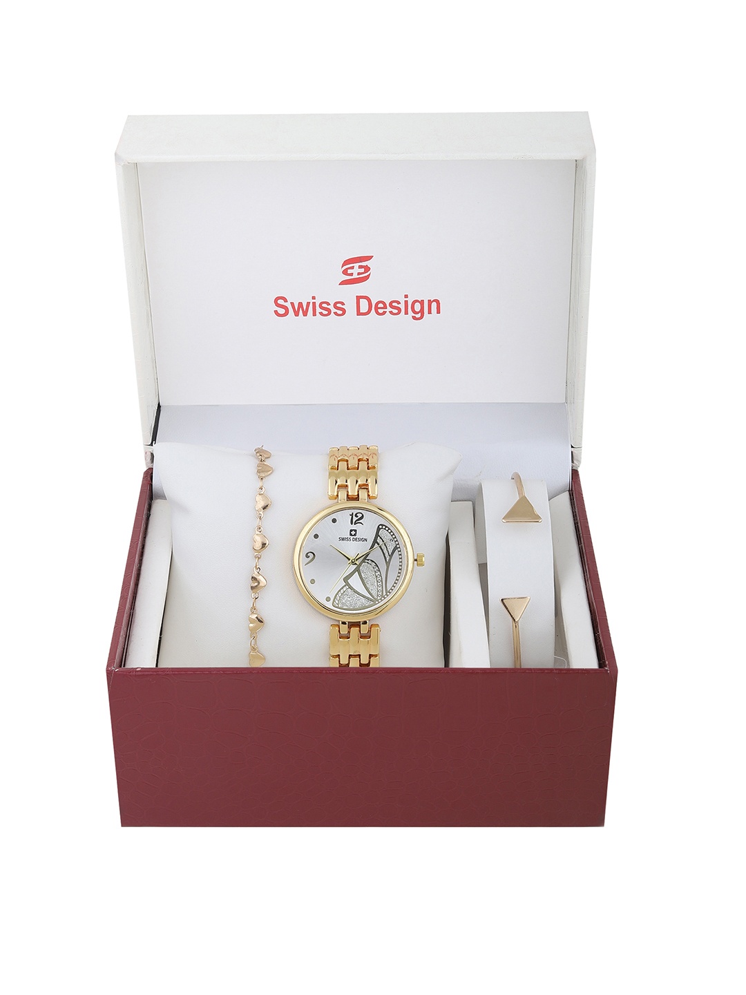 

Swiss Design Women Gold-Toned Solid Watch Gift Set SD-Watch Gift Set-45