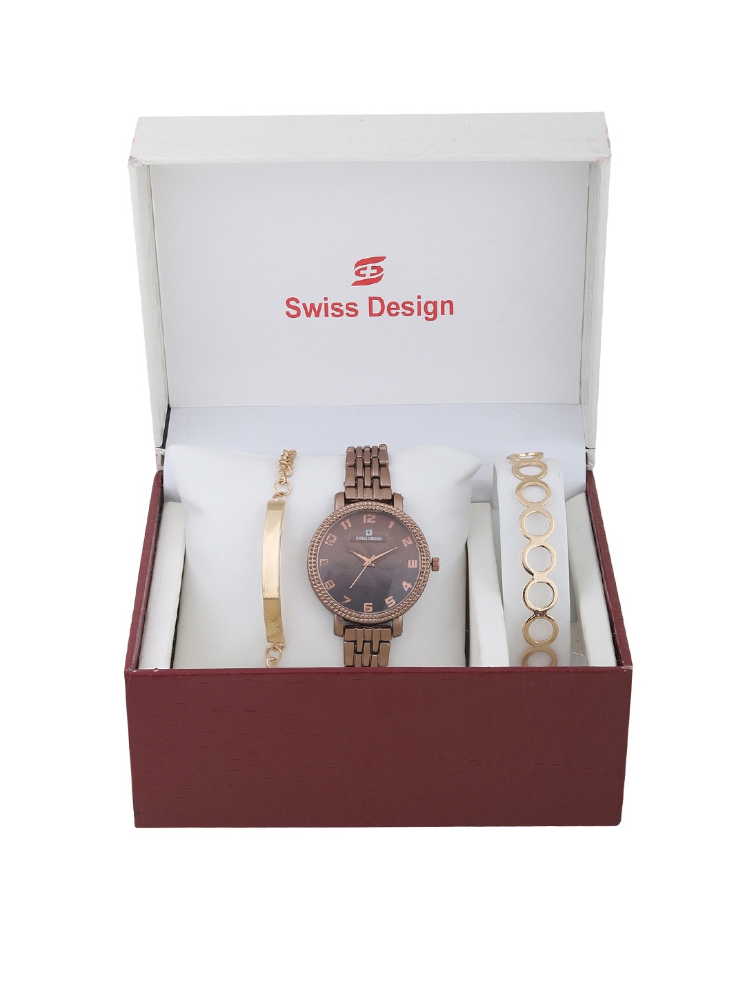 

Swiss Design Women Copper-Toned Solid Watch Gift Set SD-Watch Gift Set-73
