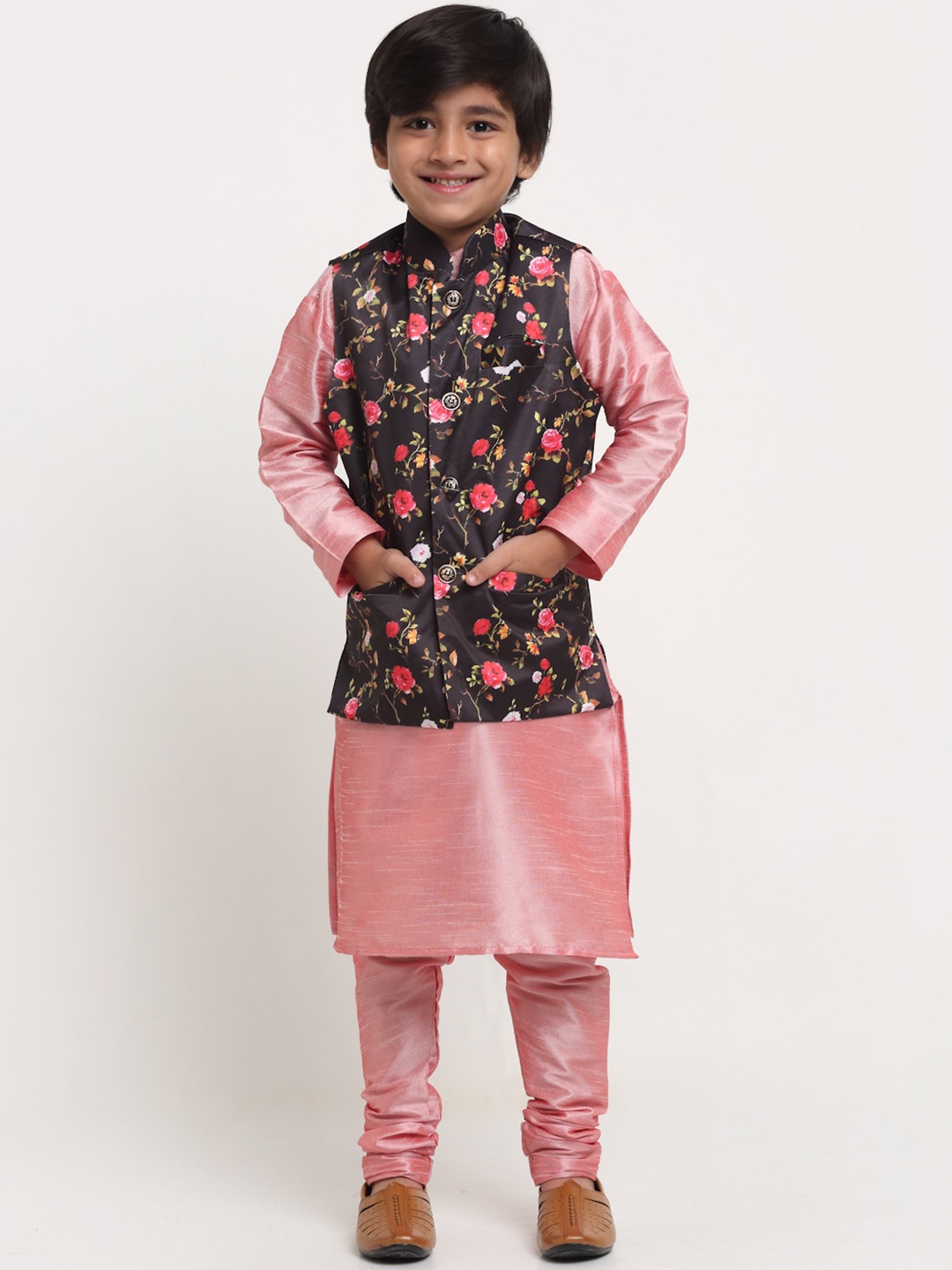 

Benstoke Boys Pink Kurta with Pyjamas