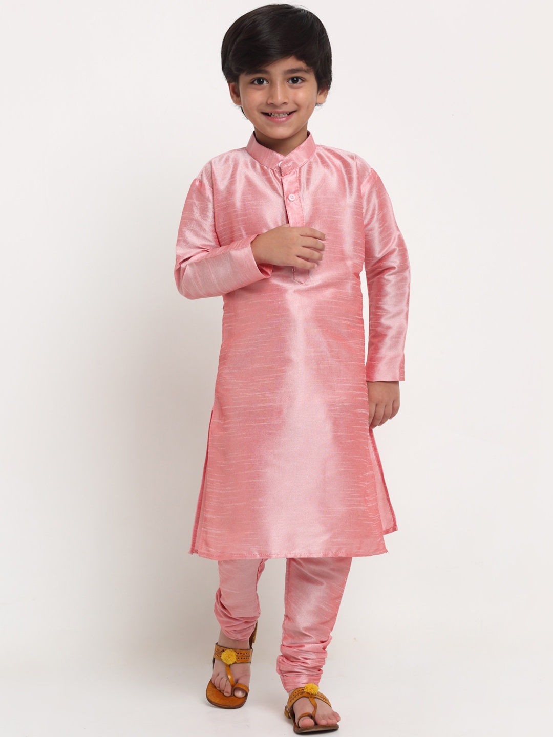 

Benstoke Boys Pink Kurta with Churidar