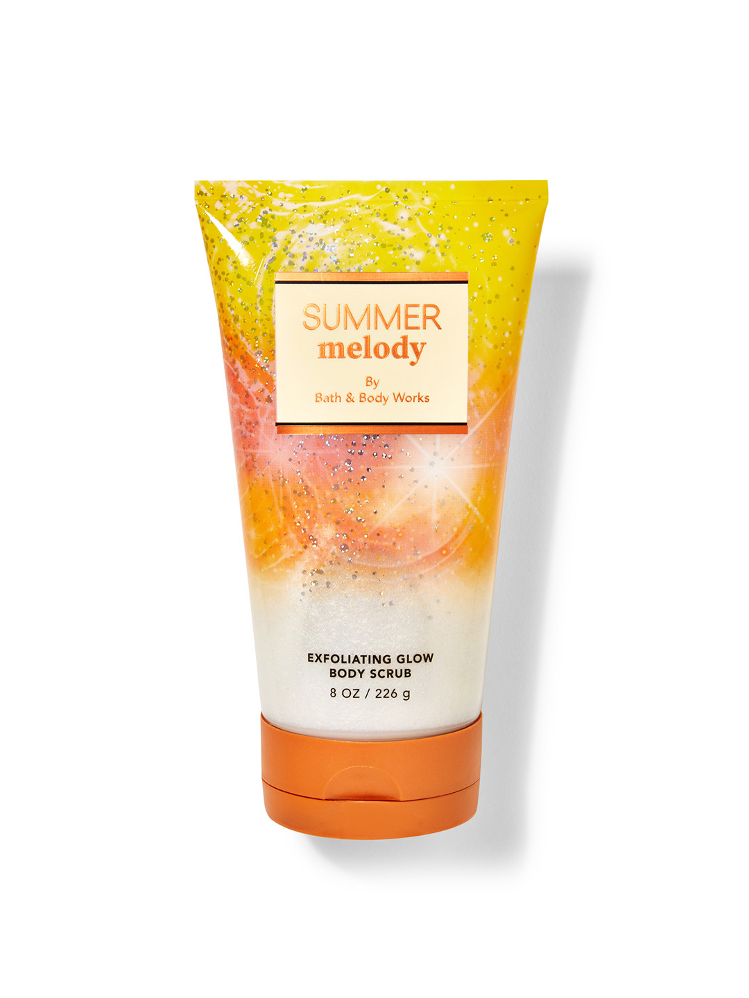 

Bath & Body Works Summer Melody Exfoliating Glow Body Scrub with Shea Butter - 226g, Yellow