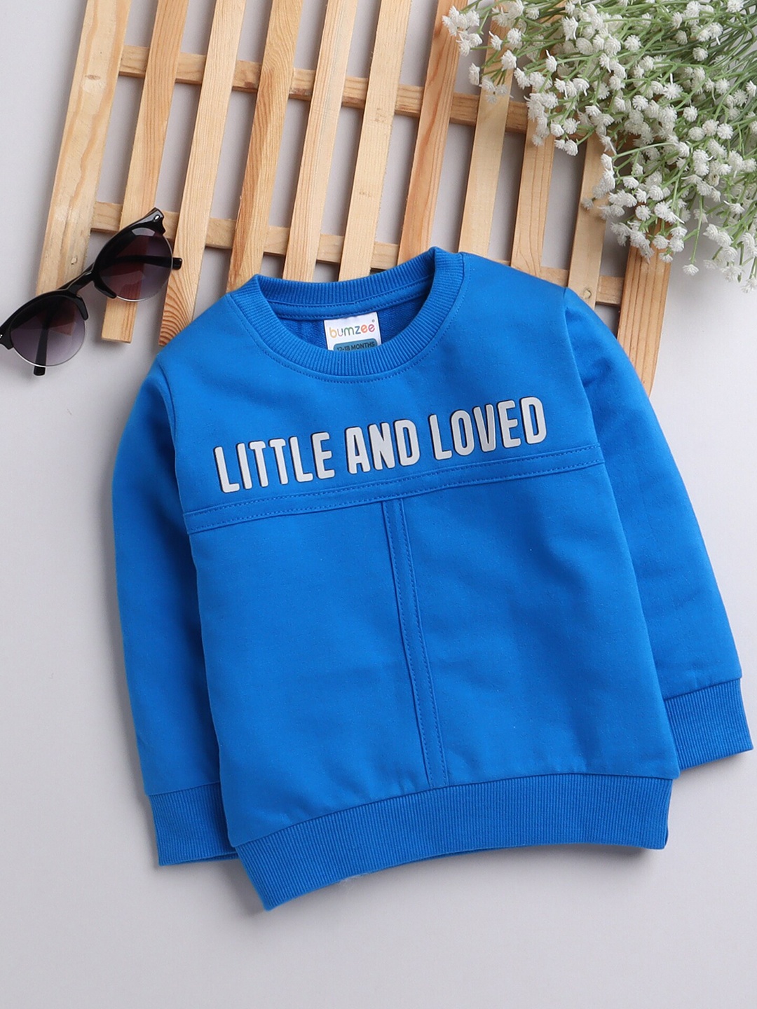 

BUMZEE Boys Blue Printed Sweatshirt