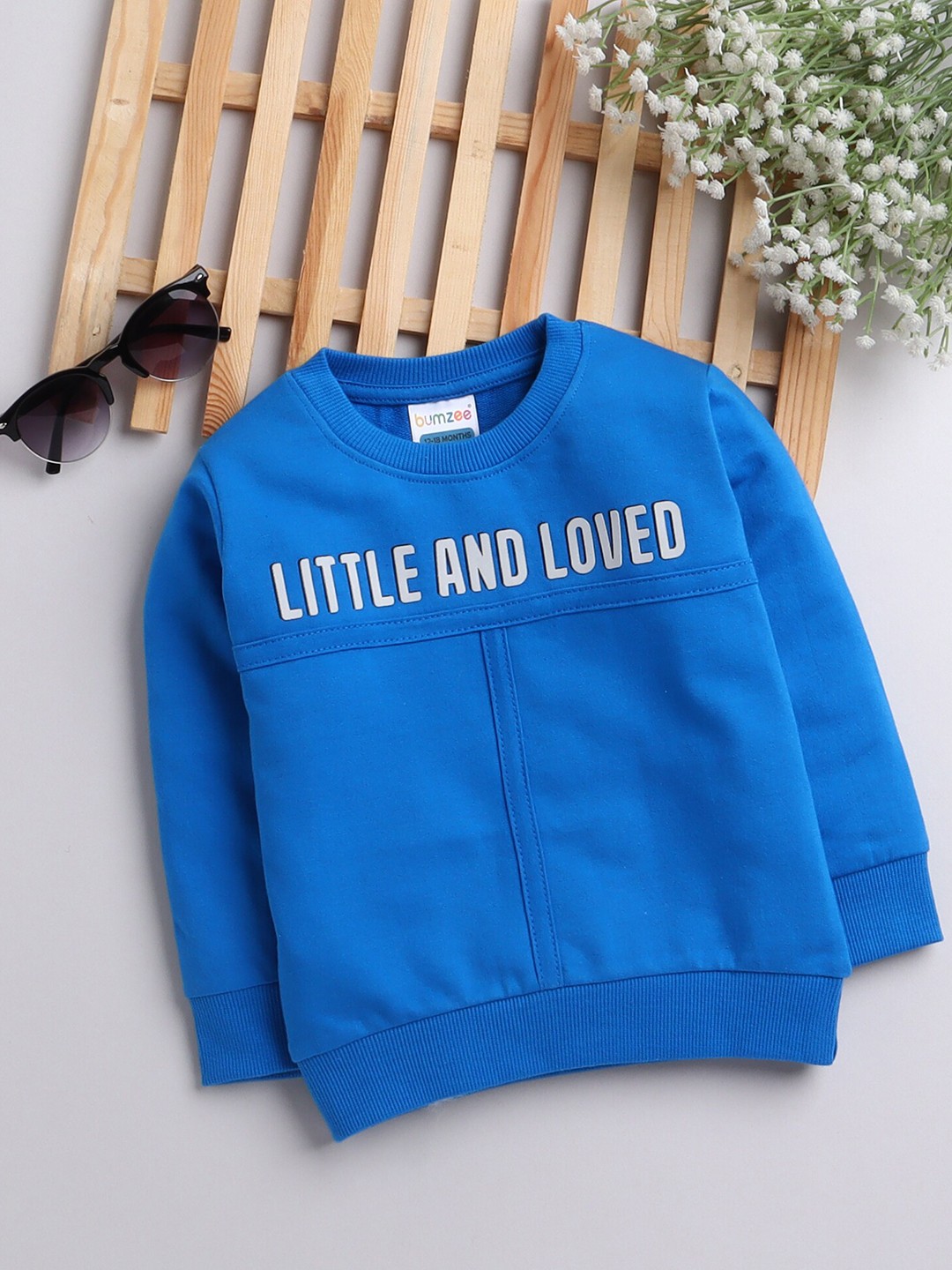 

BUMZEE Boys Printed Sweatshirt, Blue
