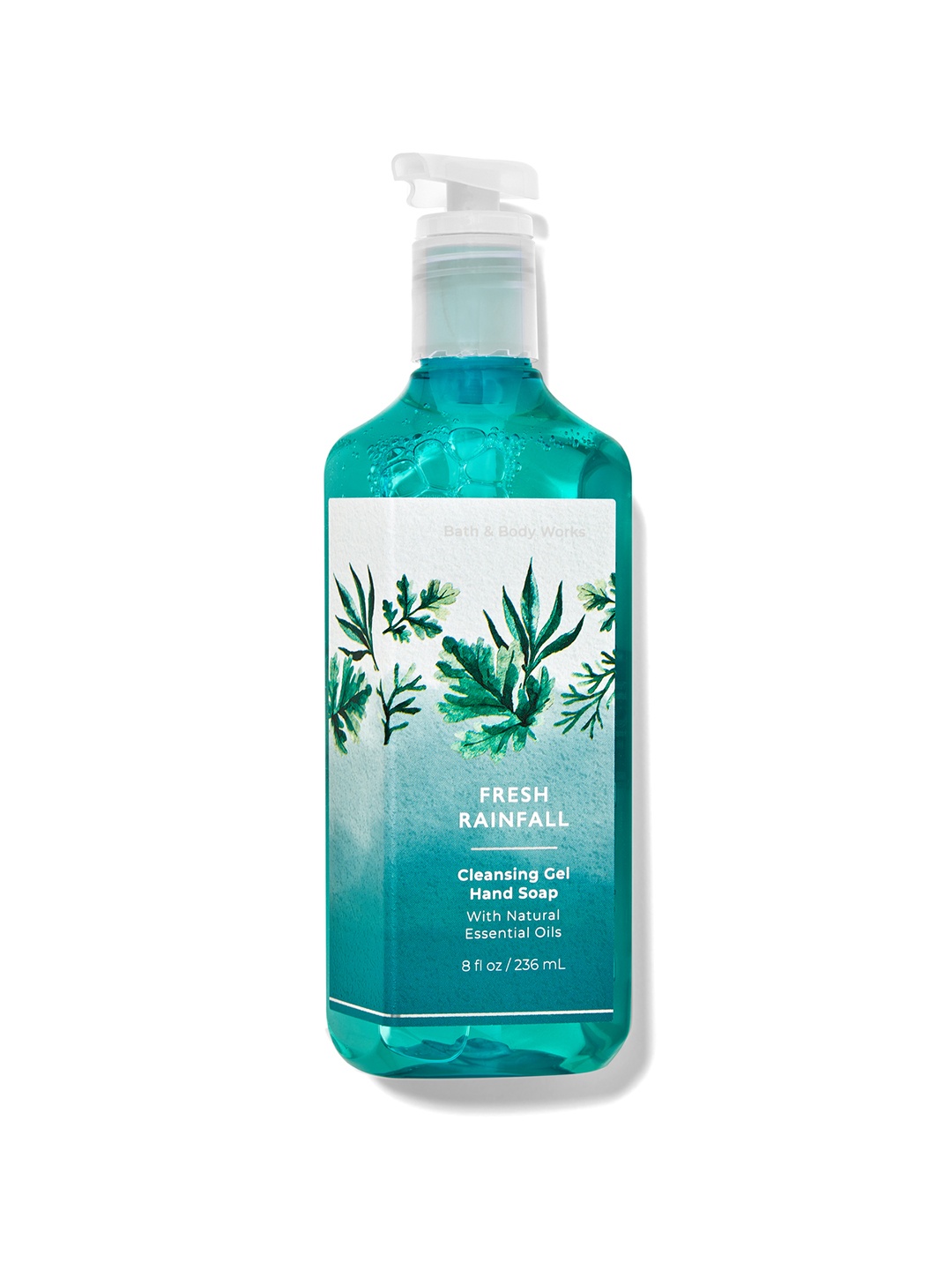 

Bath & Body Works Fresh Rainfall Cleansing Gel Hand Soap with Essential Oil - 236 ml, Green