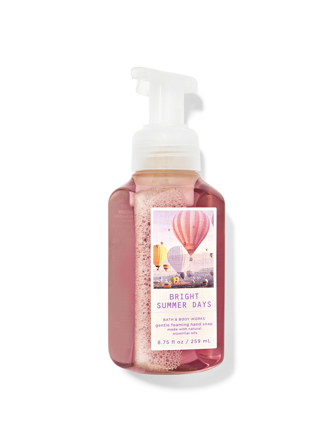 

Bath & Body Works Bright Summer Days Gentle Foaming Hand Soap with Essential Oil-259ml, Pink