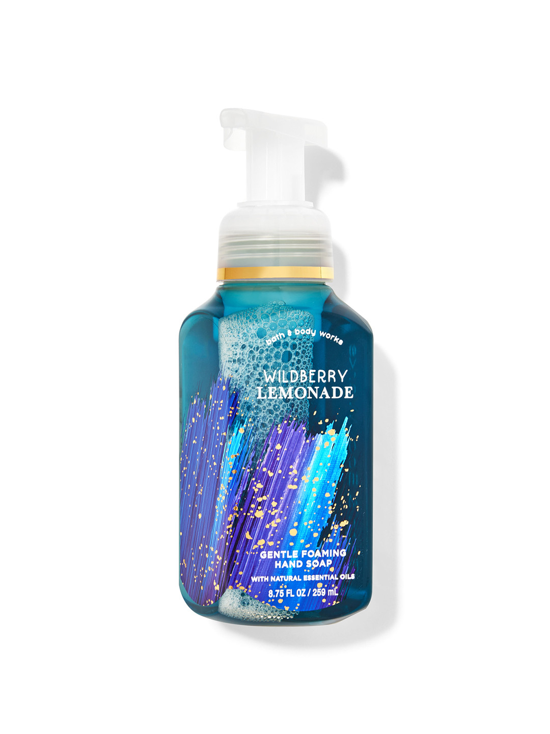 

Bath & Body Works Wildberry Lemonade Gentle Foaming Hand Soap with Essential Oil-259ml, Blue