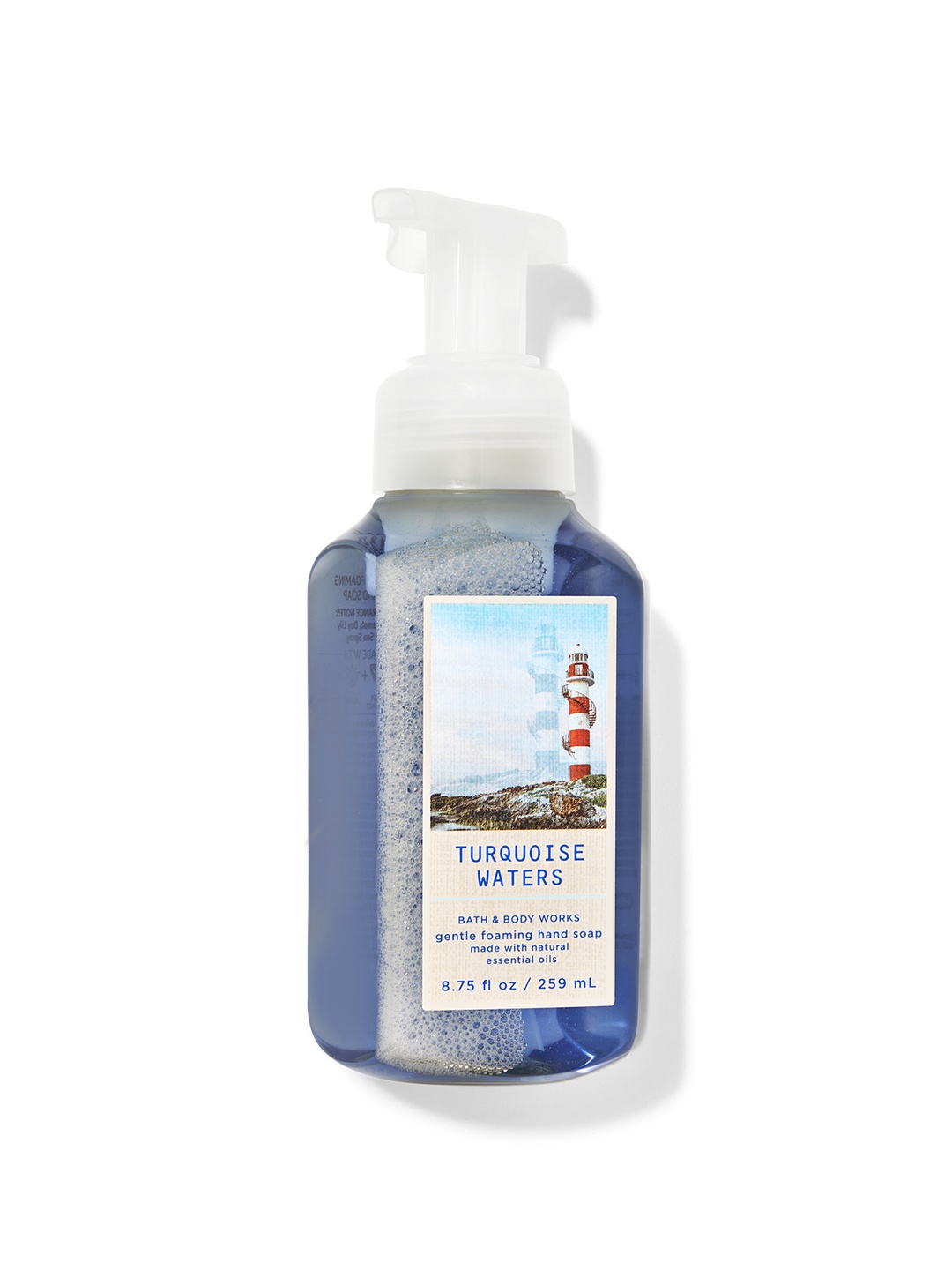 

Bath & Body Works Turquoise Waters Gentle Foaming Hand Soap with Essential Oils - 259 ml, Blue