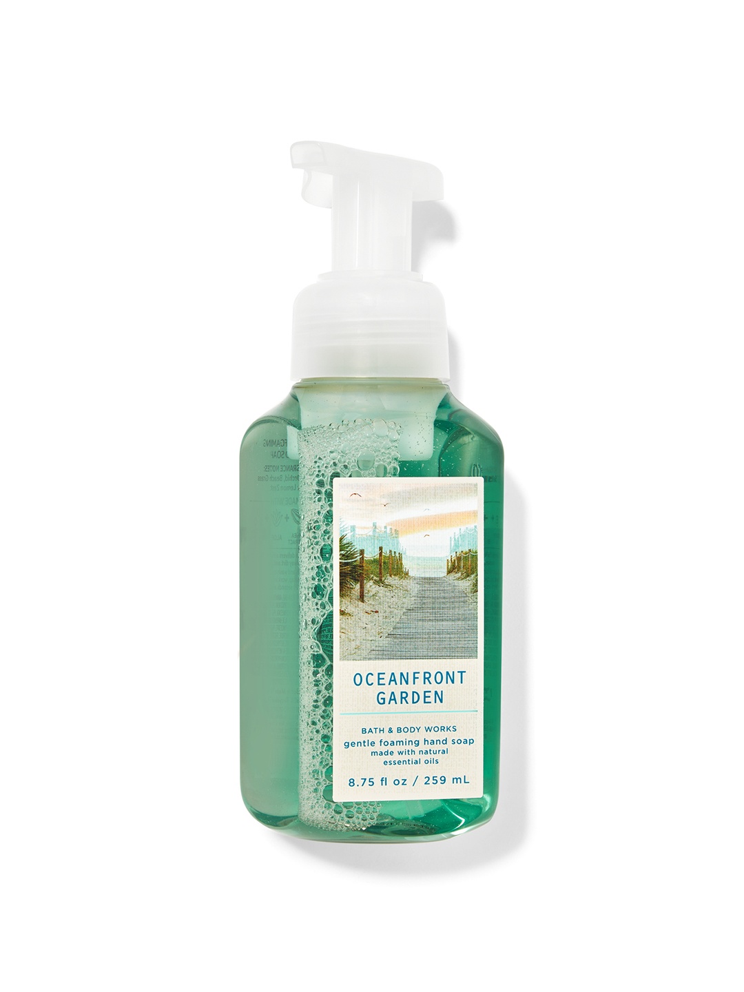 

Bath & Body Works Oceanfront Garden Gentle Foaming Hand Soap with Essential Oils - 259 ml, Green