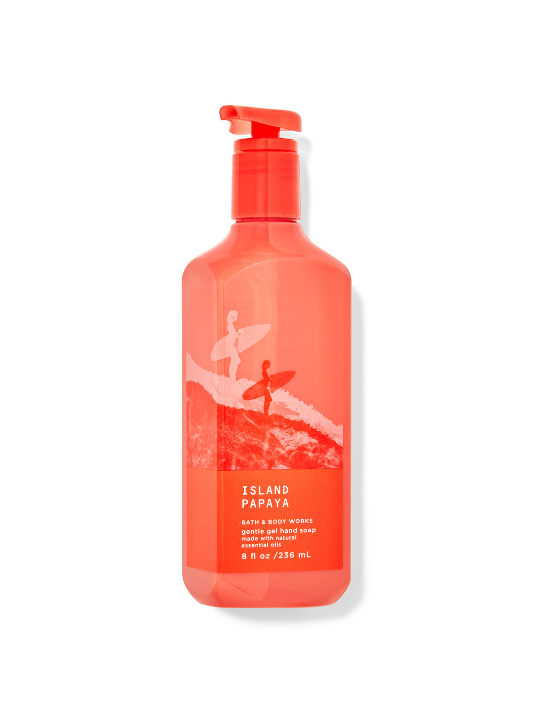 

Bath & Body Works Island Papaya Gentle Gel Hand Soap with Natural Essential Oils - 236 ml, Pink