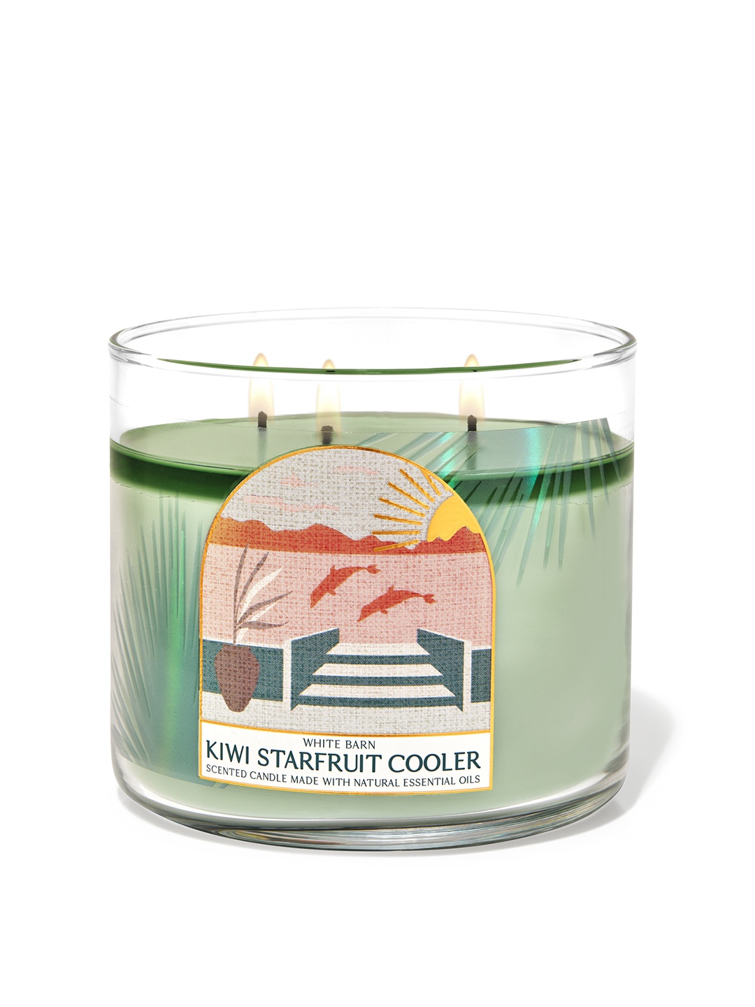 

Bath & Body Works Kiwi Starfruit Cooler 3-Wick Scented Candle - 411 g, Green