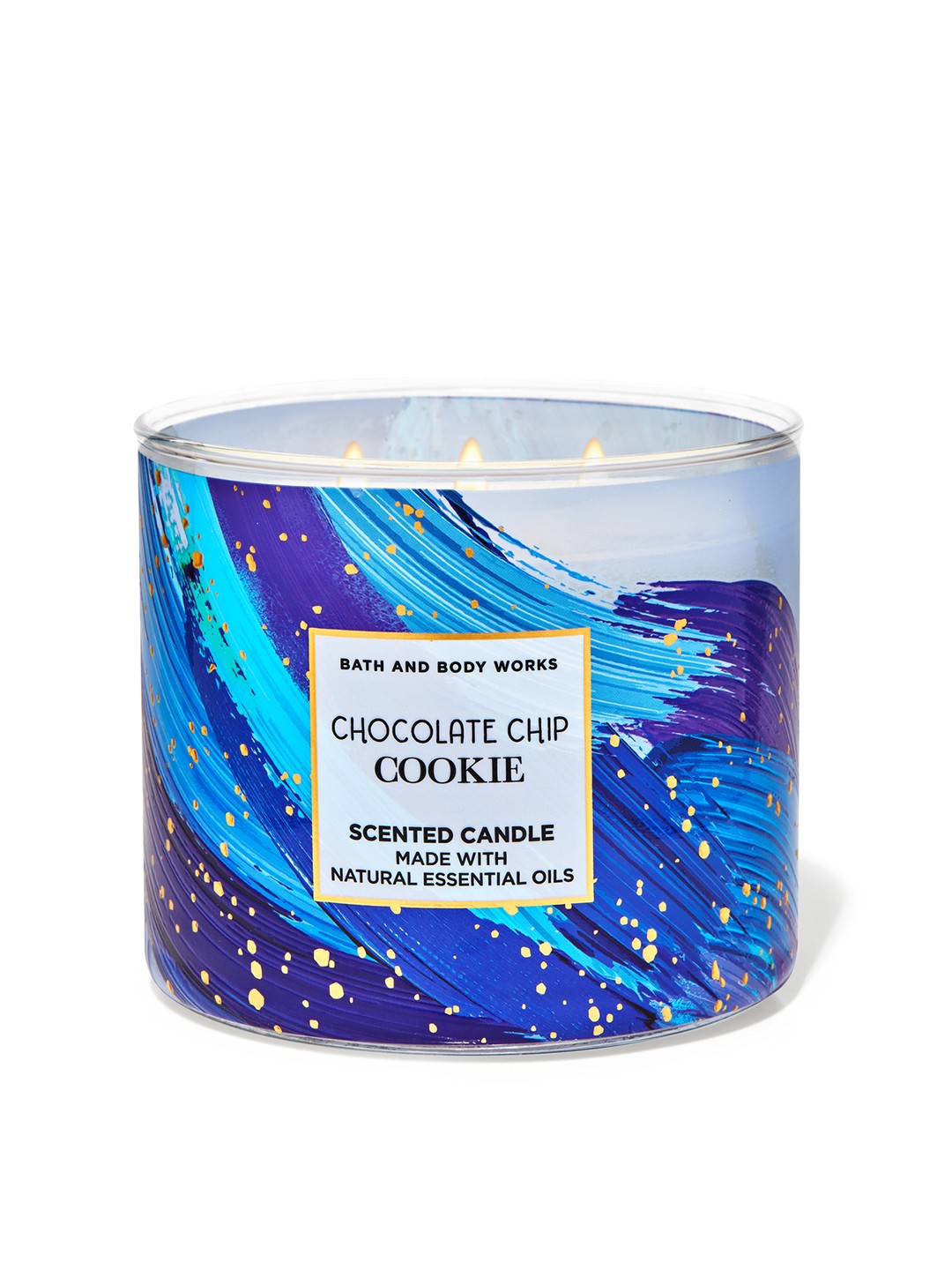 

Bath & Body Works Chocolate Chip Cookie 3-Wick Scented Candle with Essential Oils - 411g, Blue