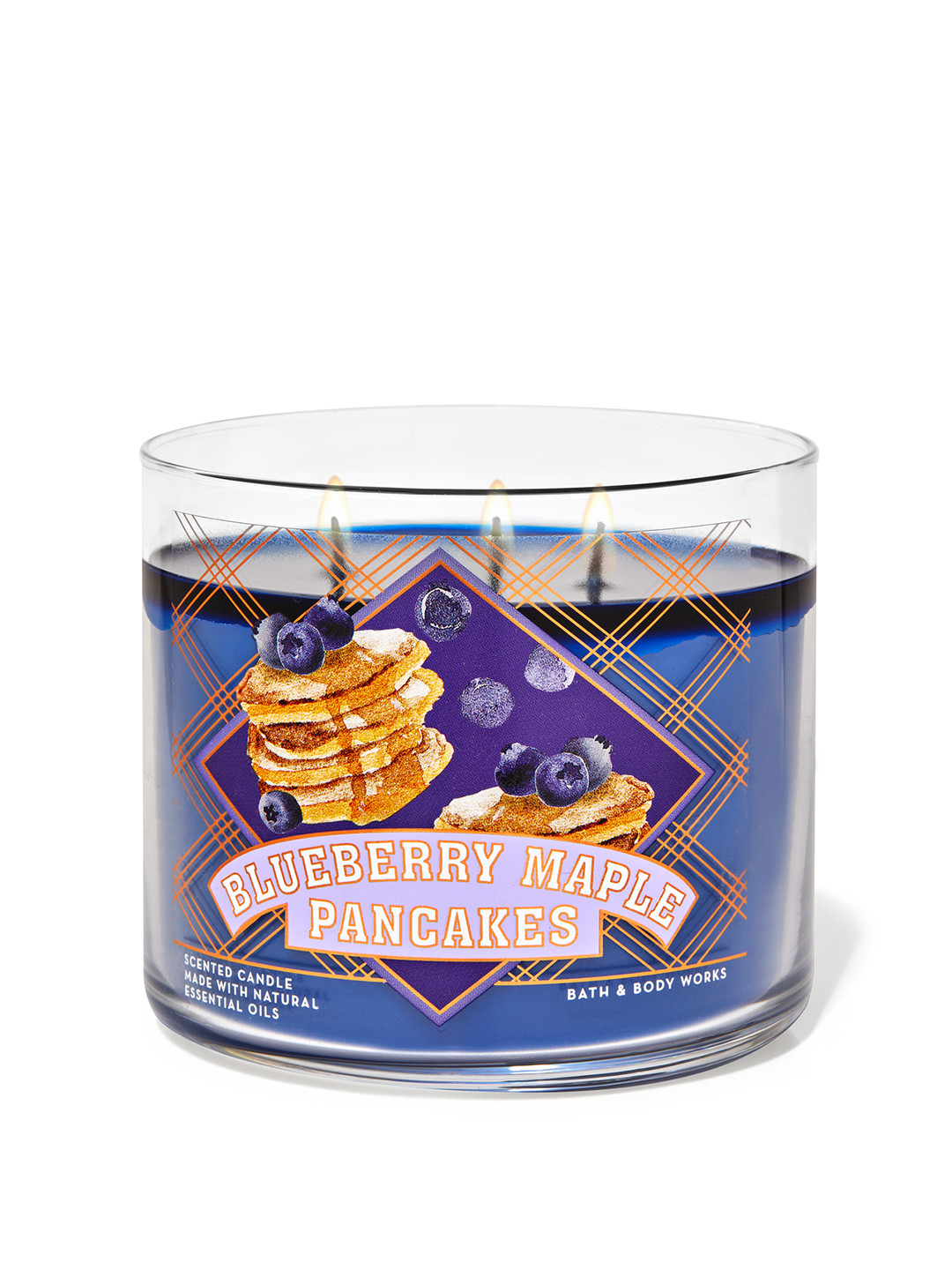 

Bath & Body Works Blueberry Maple Pancakes 3-Wick Scented Candle - 411g, Blue