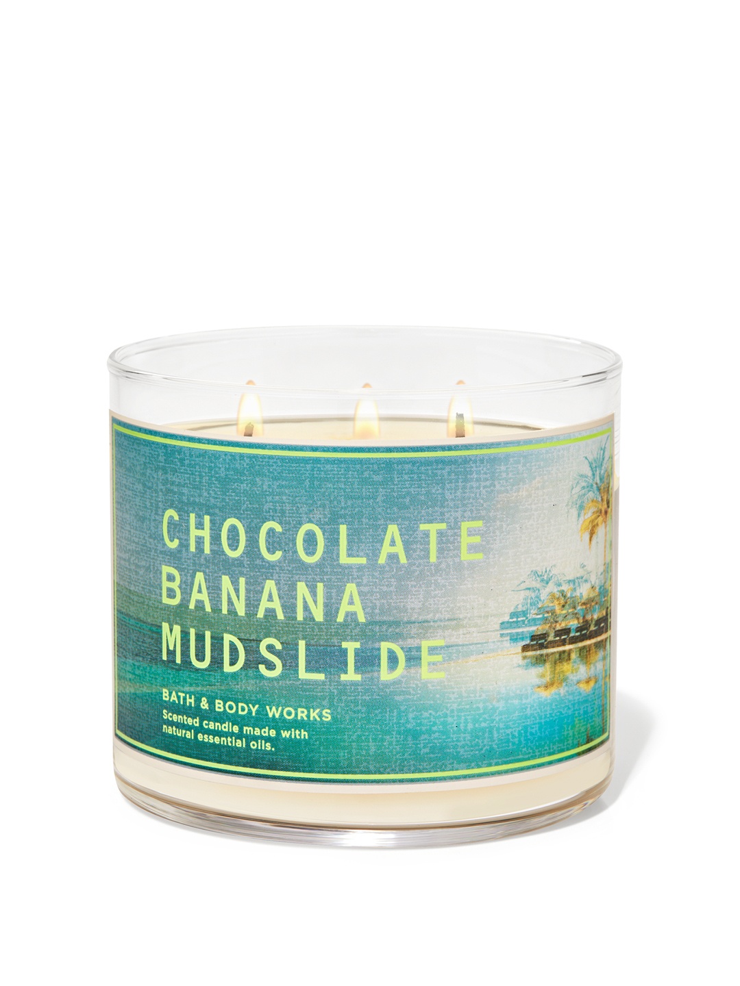 

Bath & Body Works Chocolate Banana Mudslide 3-Wick Scented Candle - 411g, Blue