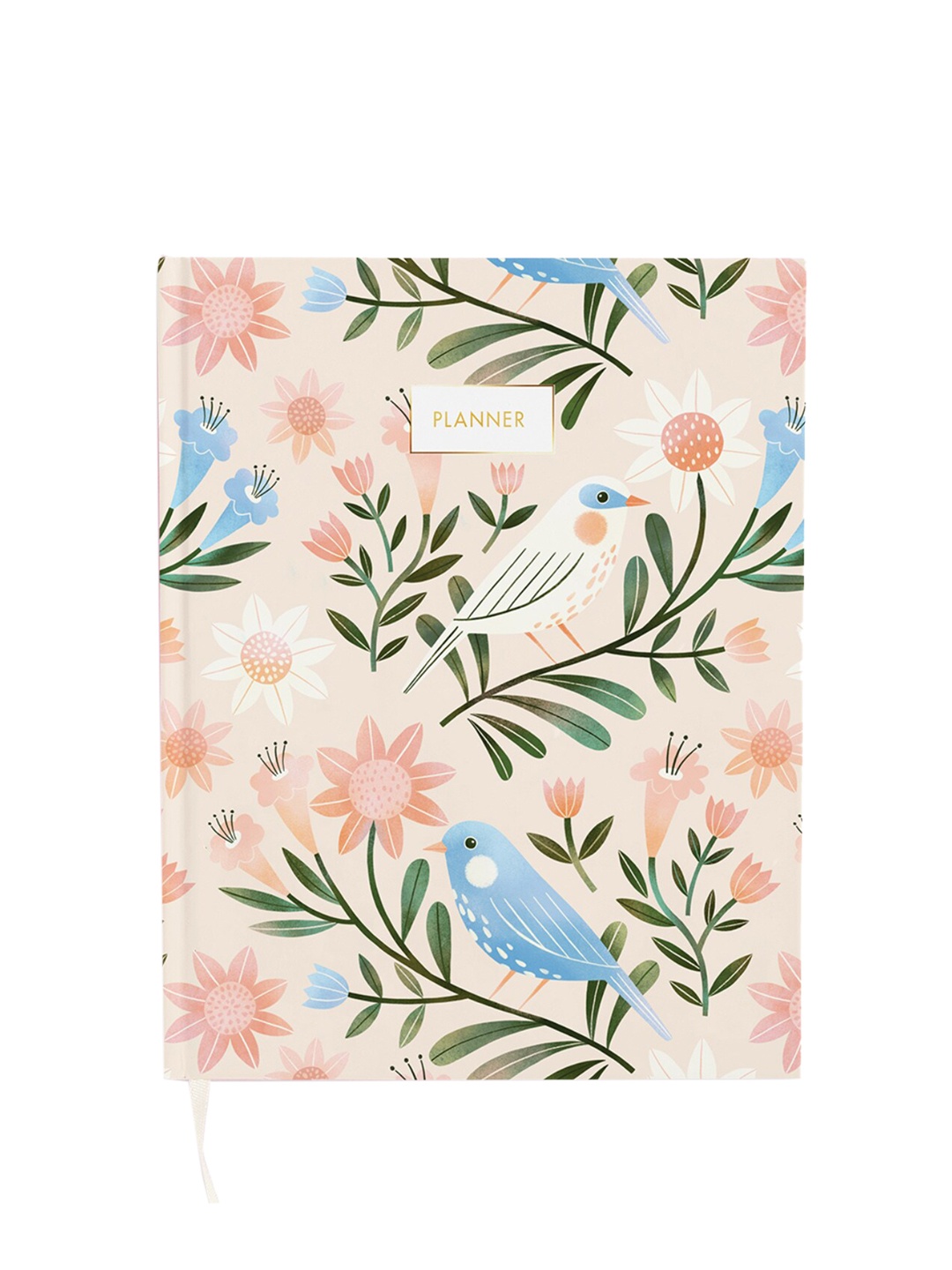 

happywagon Pink Printed Bird Garden Hardbound Planner Stationery
