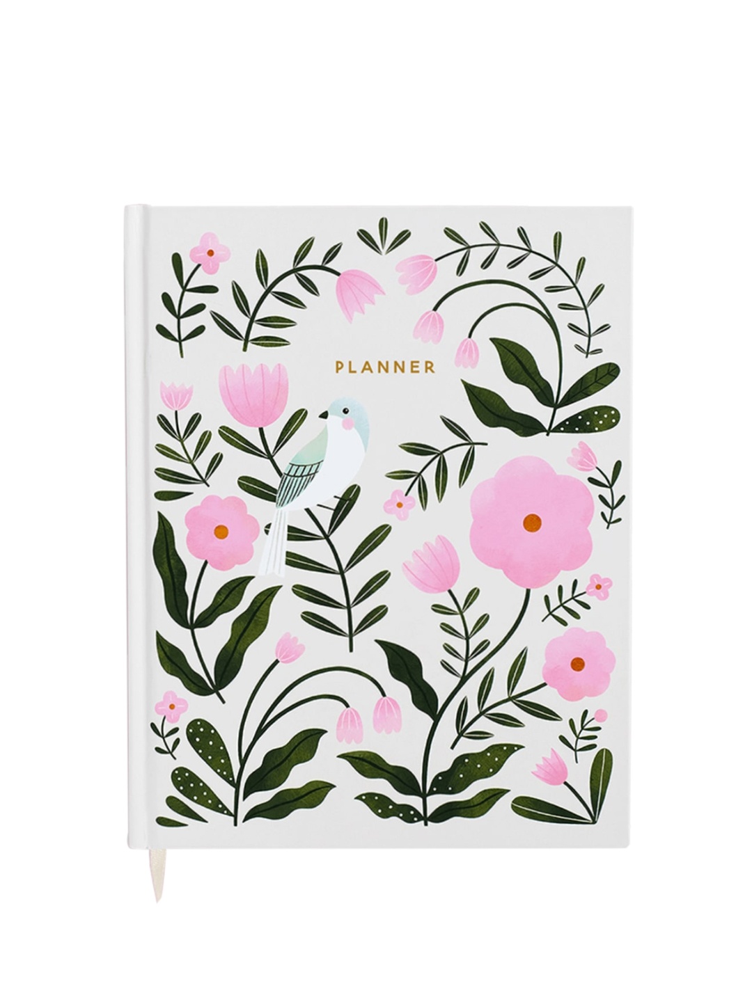 

happywagon Pink & White Printed Hardbound Undated Planner