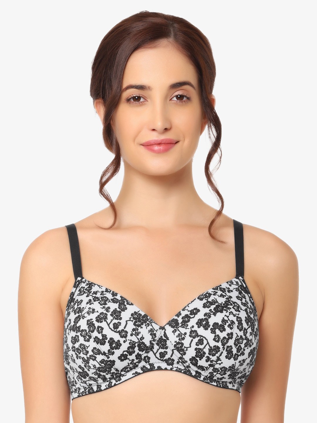 

Wacoal White & White Floral Bra Lightly Padded