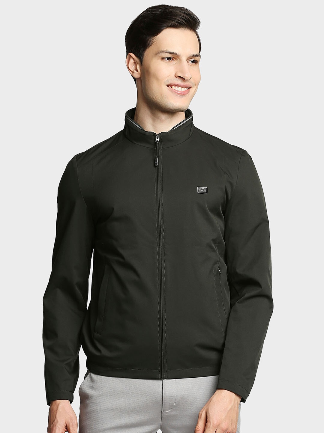 

ColorPlus Men Green Open Front Jacket