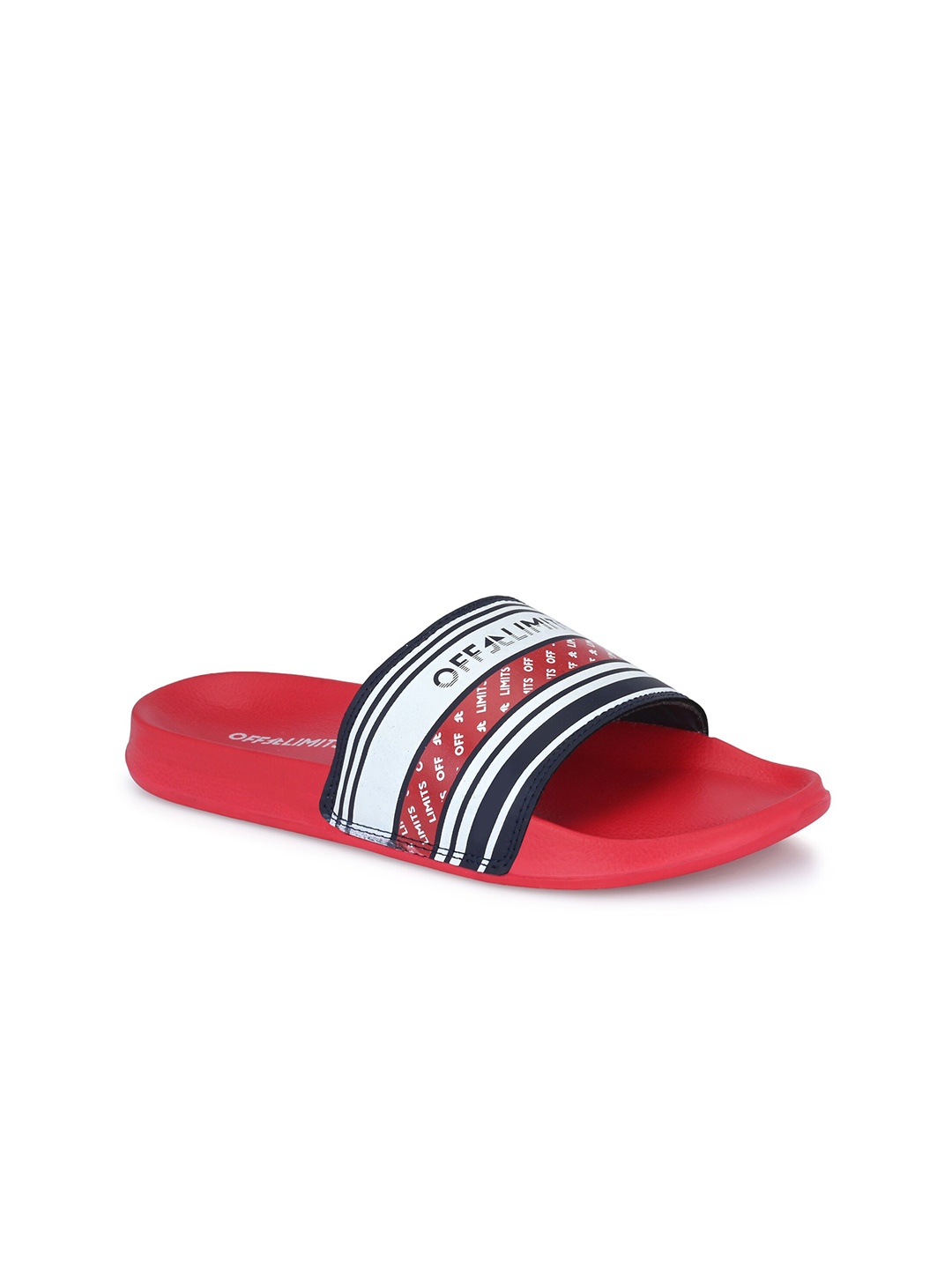 

OFF LIMITS Men Printed Sliders, Red