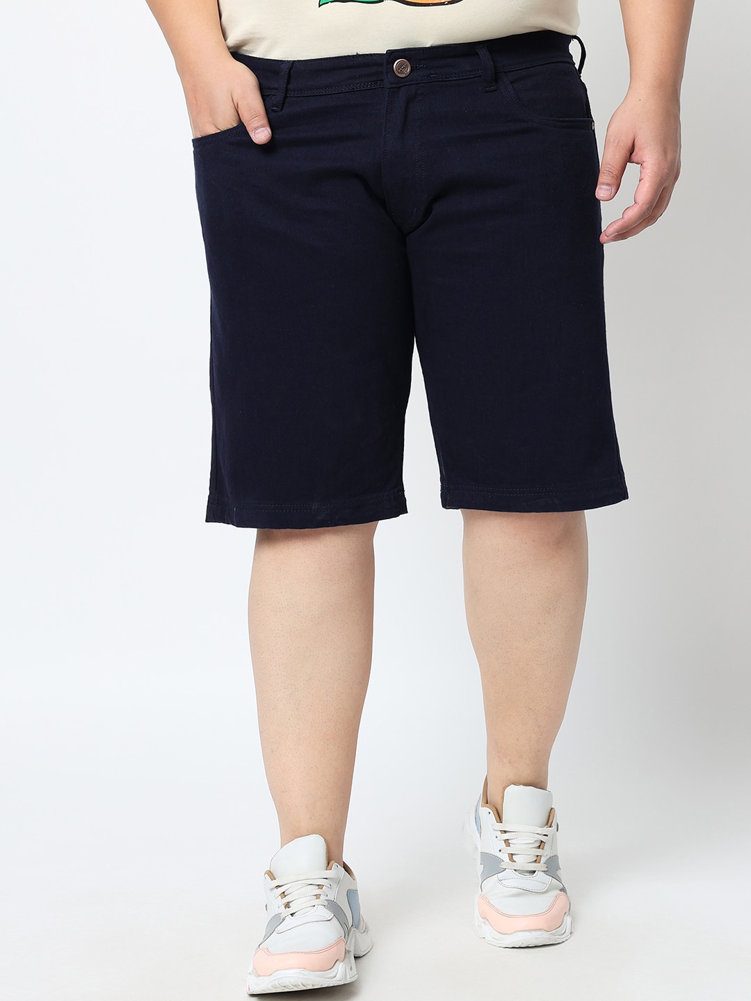 

FEVER Men Blue Slim Fit Denim Shorts