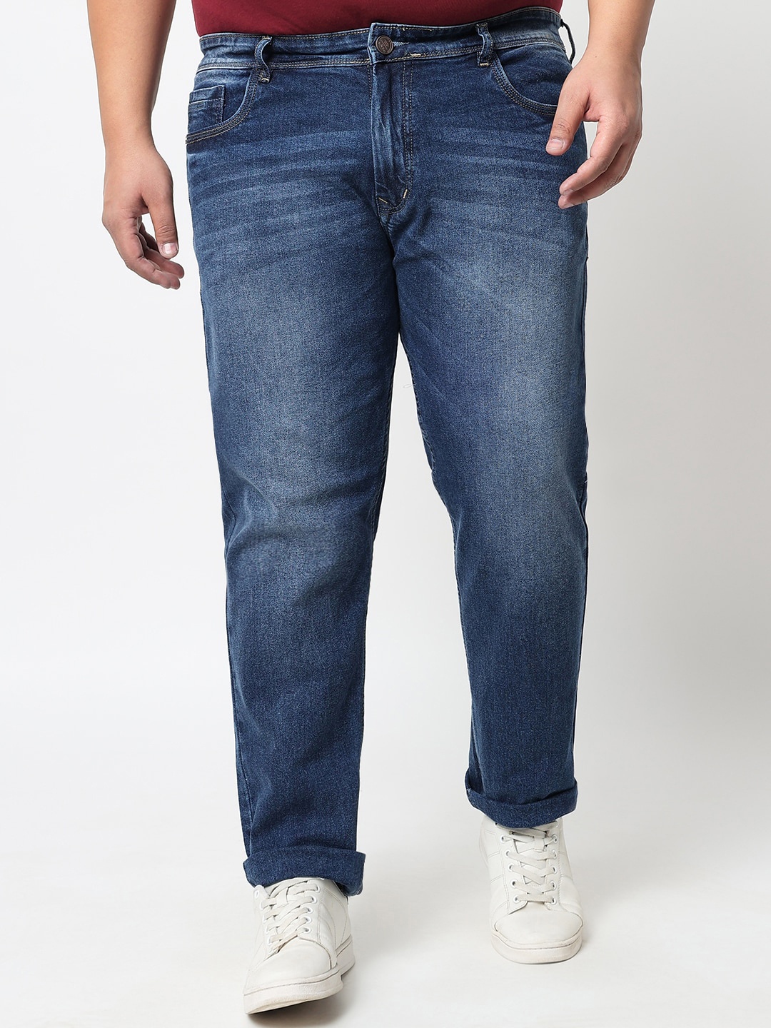 

FEVER Men Blue Slim Fit Heavy Fade Stretchable Jeans