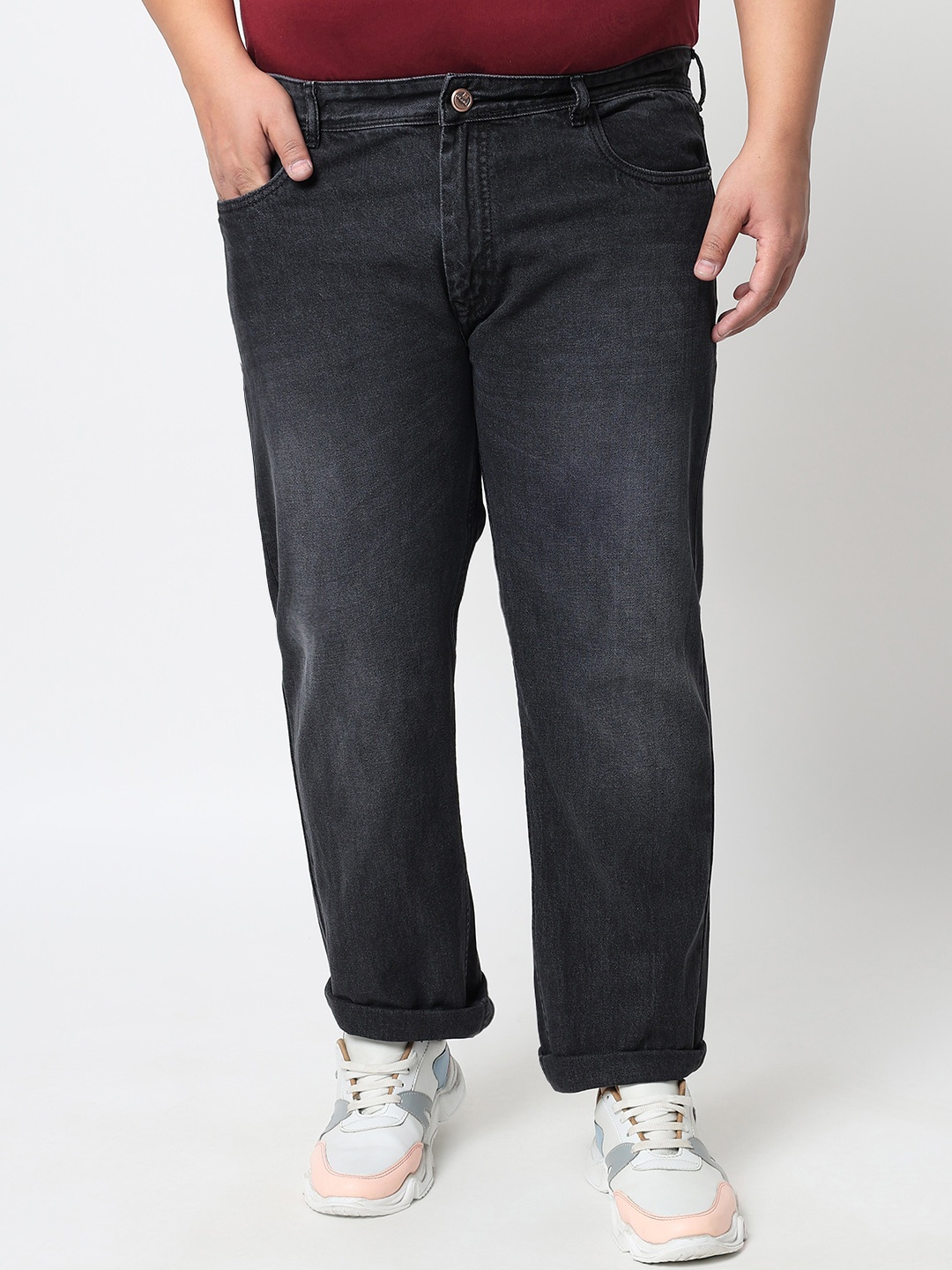 

FEVER Men Grey Melange Straight Fit Light Fade Jeans