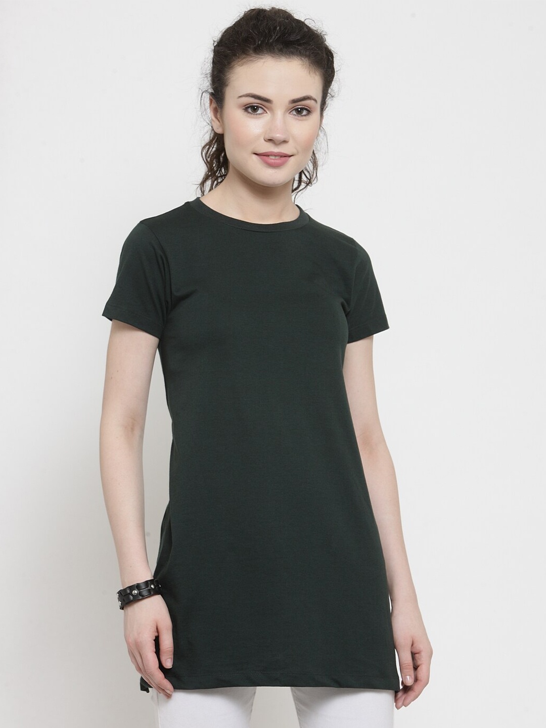 

Kalt Women Green Solid Tunic