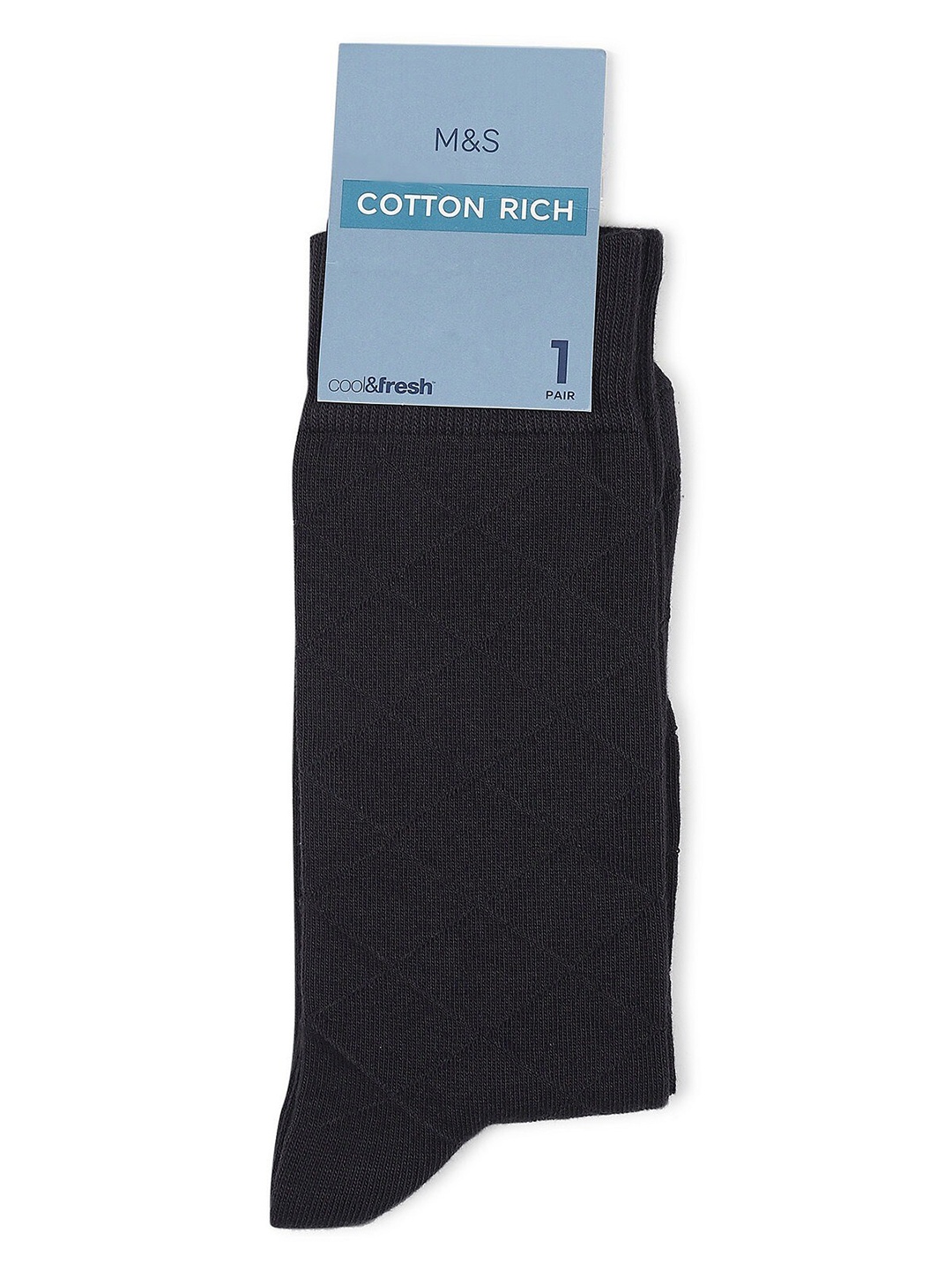 

Marks & Spencer Men Grey Patterned Cotton Calf-Length Socks