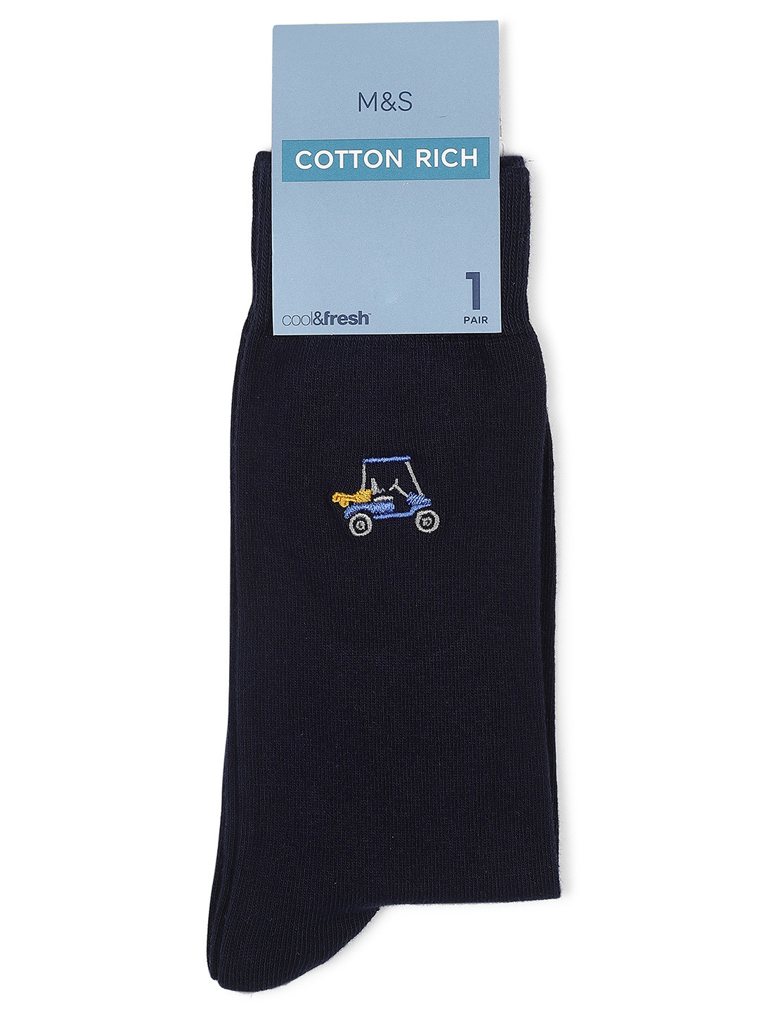 

Marks & Spencer Men Navy Blue Solid Calf Length Socks