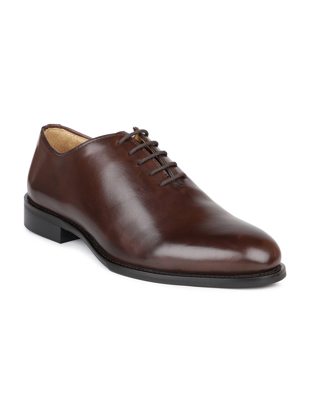 

ATESBER by Inc.5 Men Brown Solid Leather Formal Brogues
