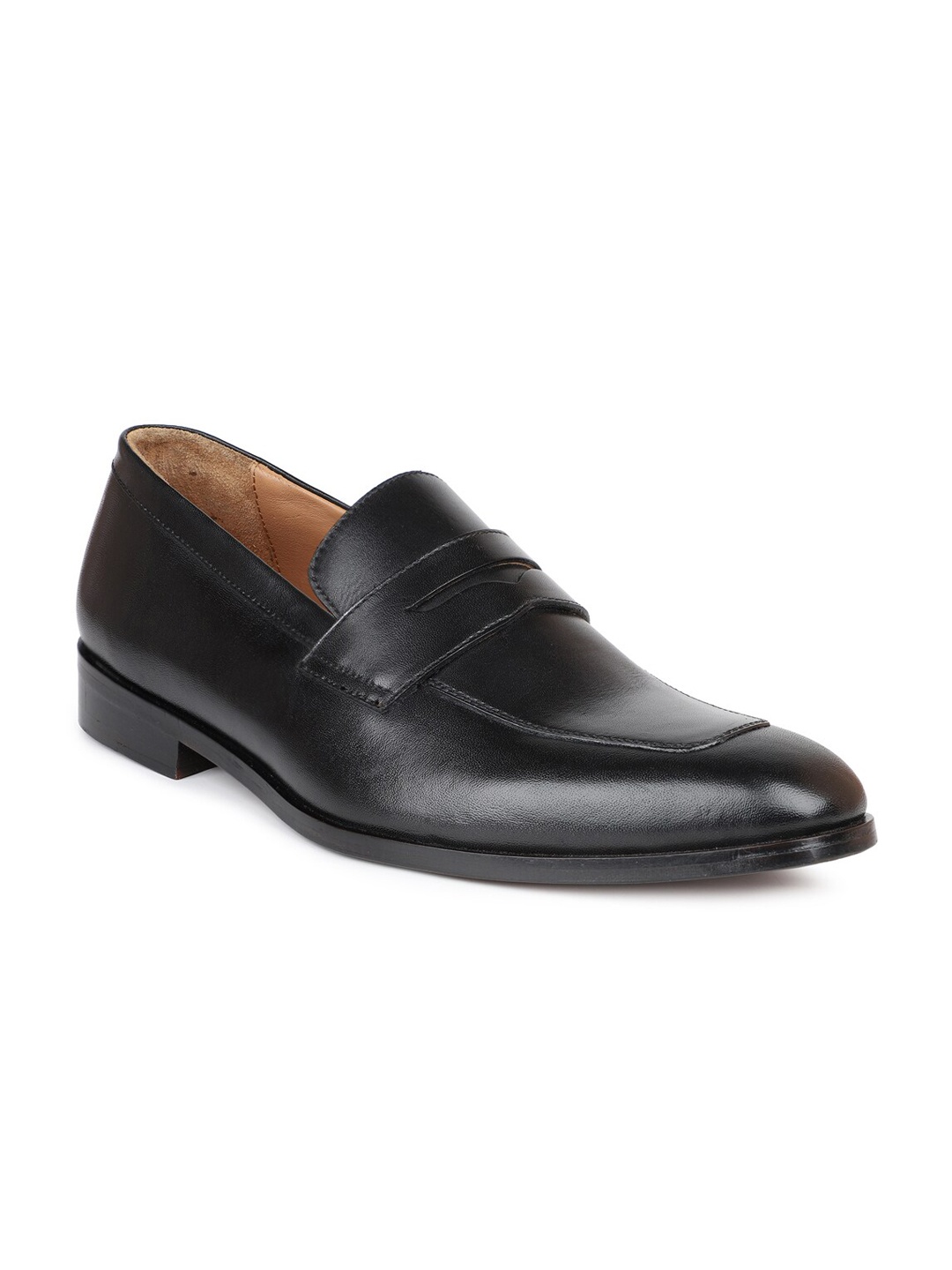 

ATESBER by Inc.5 Men Black Textured Formal Oxfords