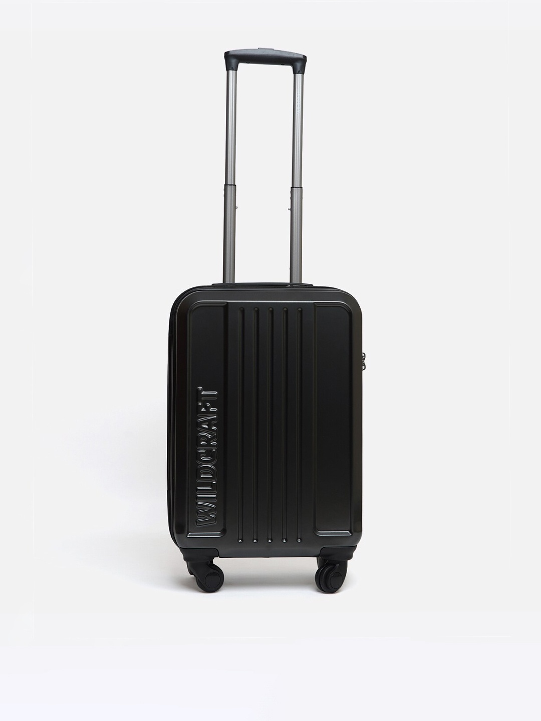 

Wildcraft Charcoal Black Solid Hard-Sided Small Trolley Suitcase