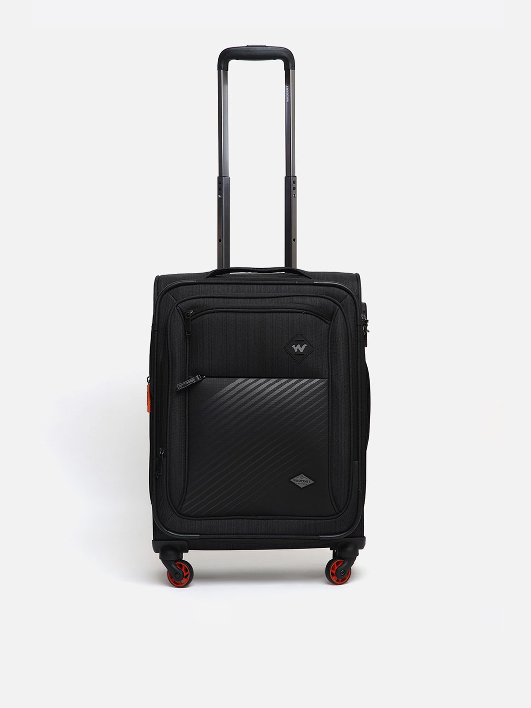 

Wildcraft Black Textured Medium Trolley Bag