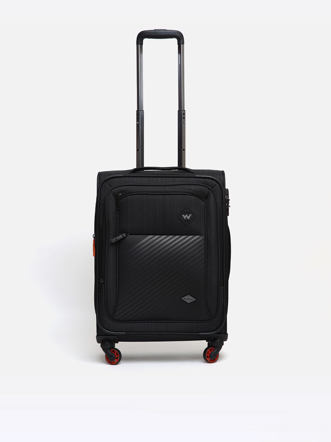 

Wildcraft Black Solid Soft-Sided Cabin Trolley Suitcase