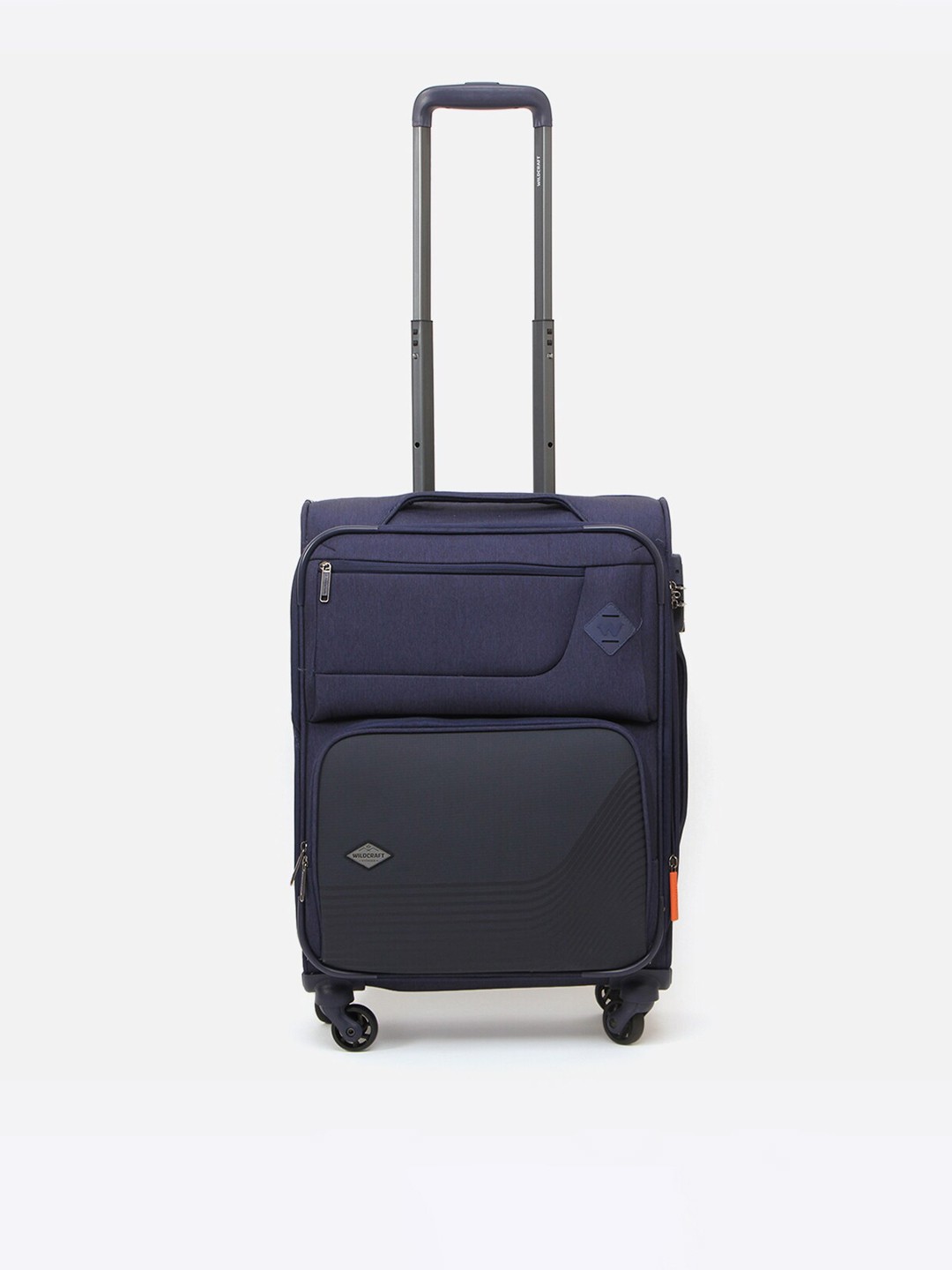 

Wildcraft Navy Blue Textured Hard Sided Medium Trolley Bag